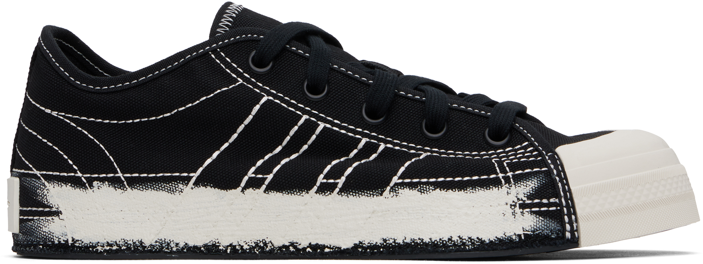 【関税込み】Y-3 ブラック＆オフホワイト Nizza Lo スニーカー Y-3 NIZZA LO（スニーカー）｜Y-3（ワイスリー）のファッション