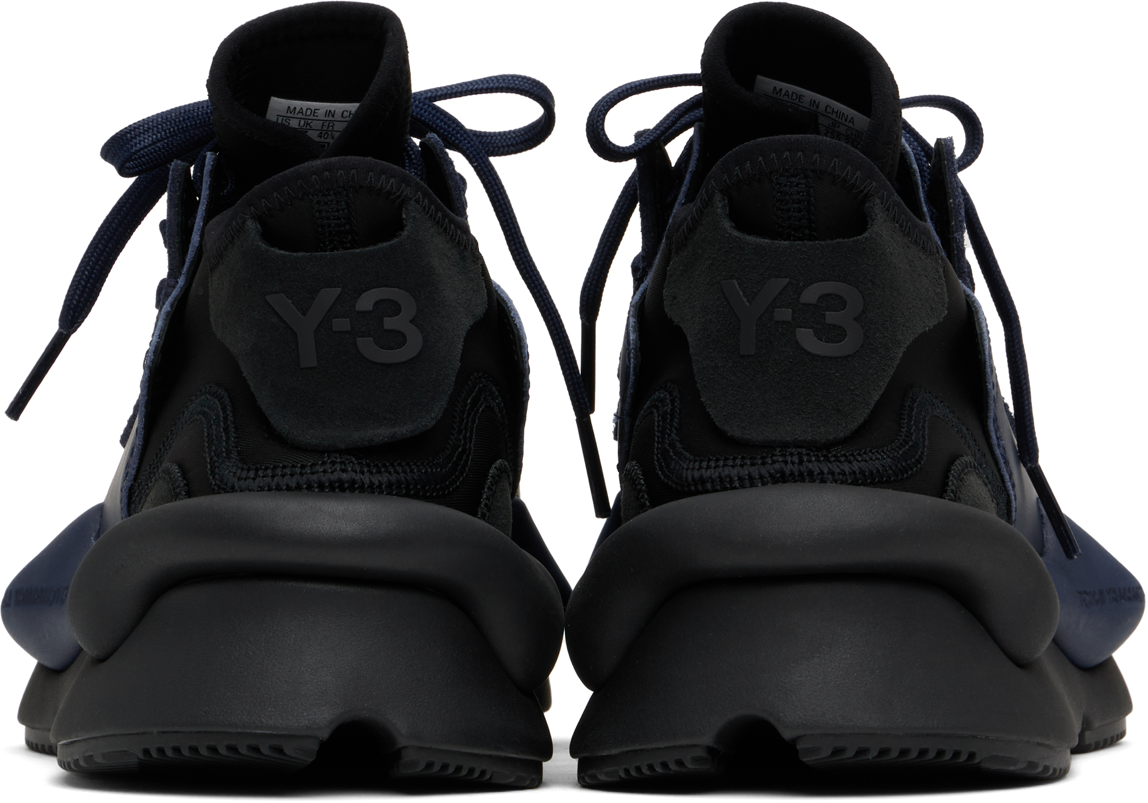 Y-3 Navy & Black Kaiwa Sneakers In Conavy/conavy/black