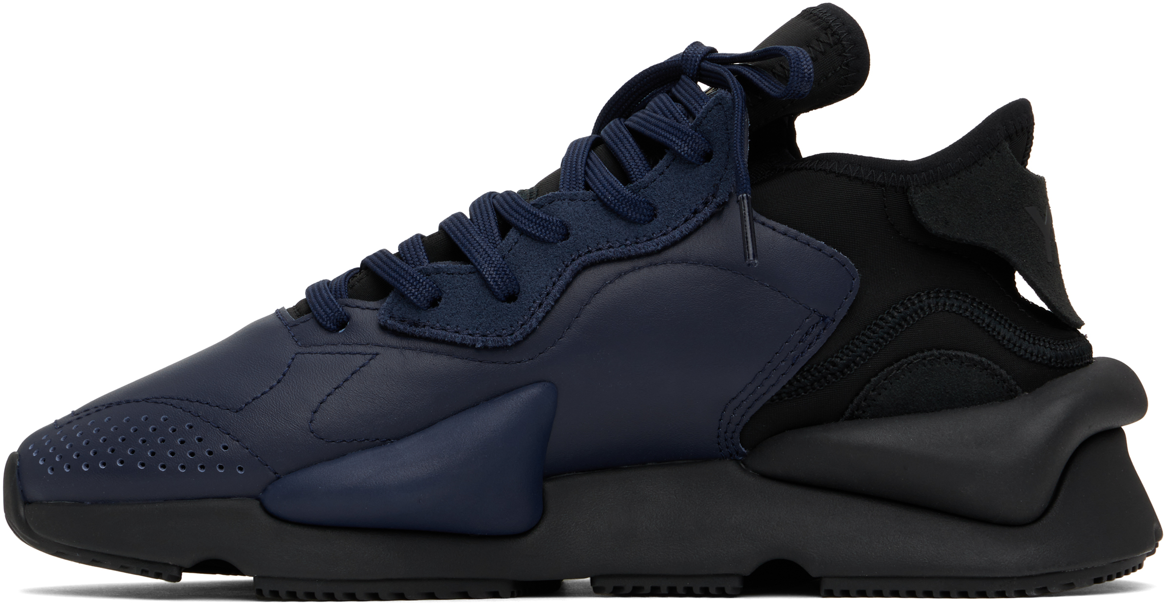 Y-3 Navy & Black Kaiwa Sneakers In Conavy/conavy/black