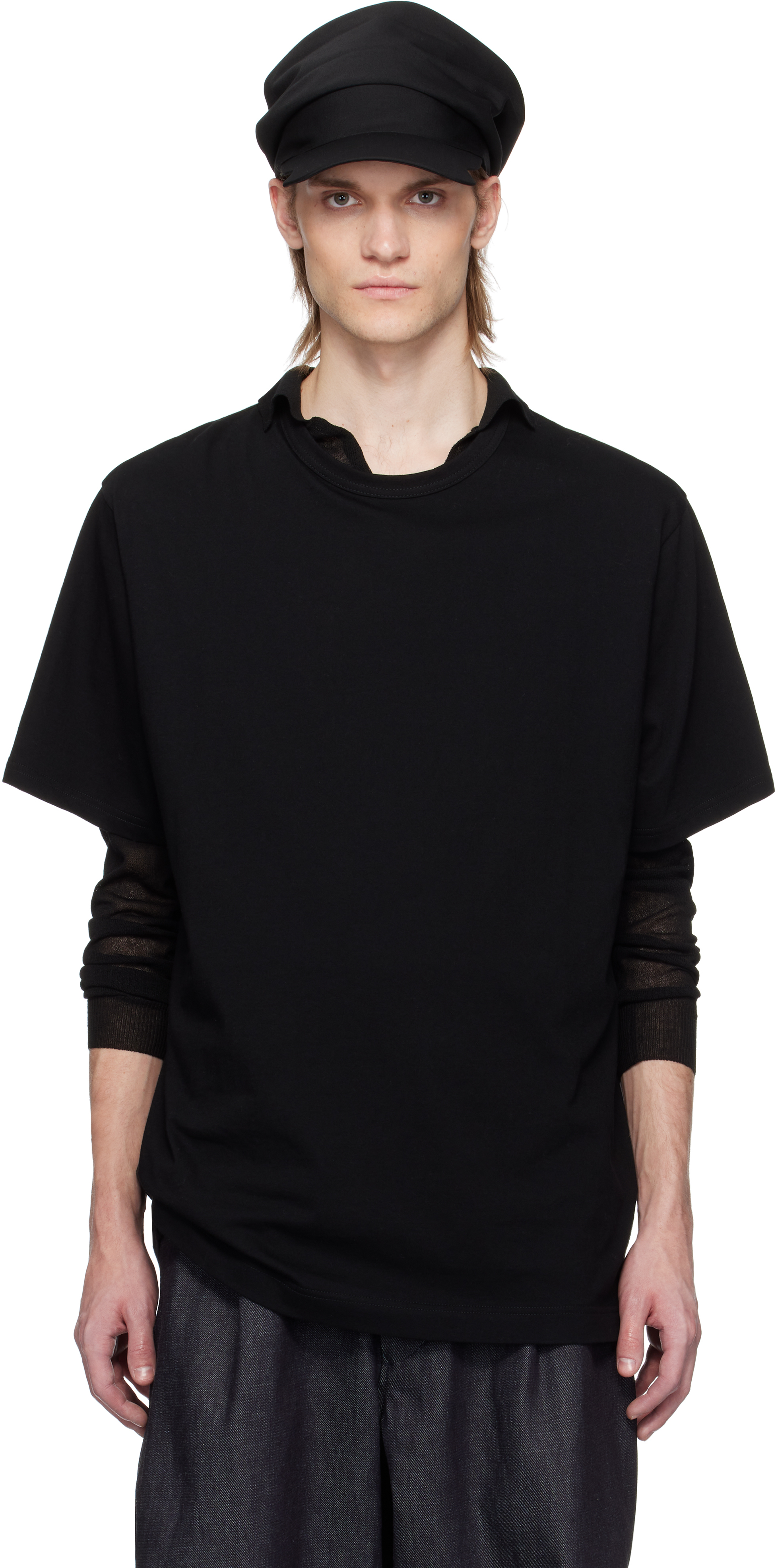 【関税込み】Y's For Men ブラック ロゴ バックプリント Tシャツ Y's For Menのブラック ロゴ バックプリント Tシャツがセール中