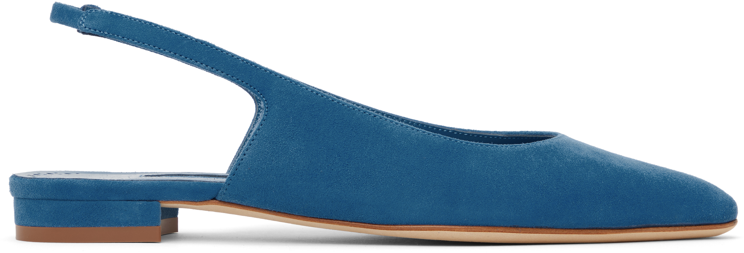 Blue Sawra Slingback Ballerina Flats