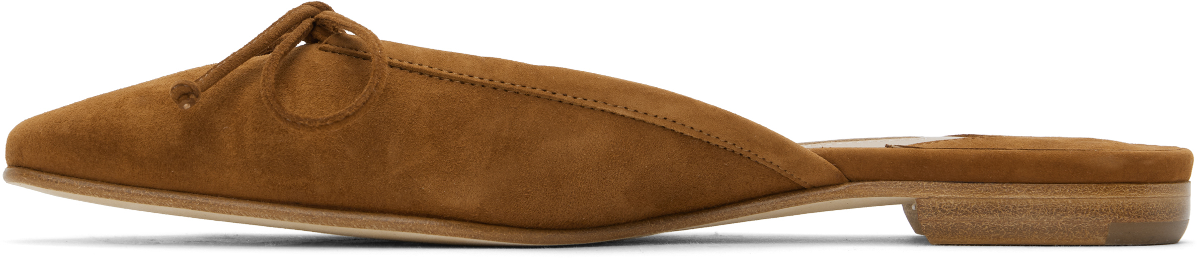 Manolo Blahnik Ballerimu Bow-detailed Suede Mules In 2107 Mbrw