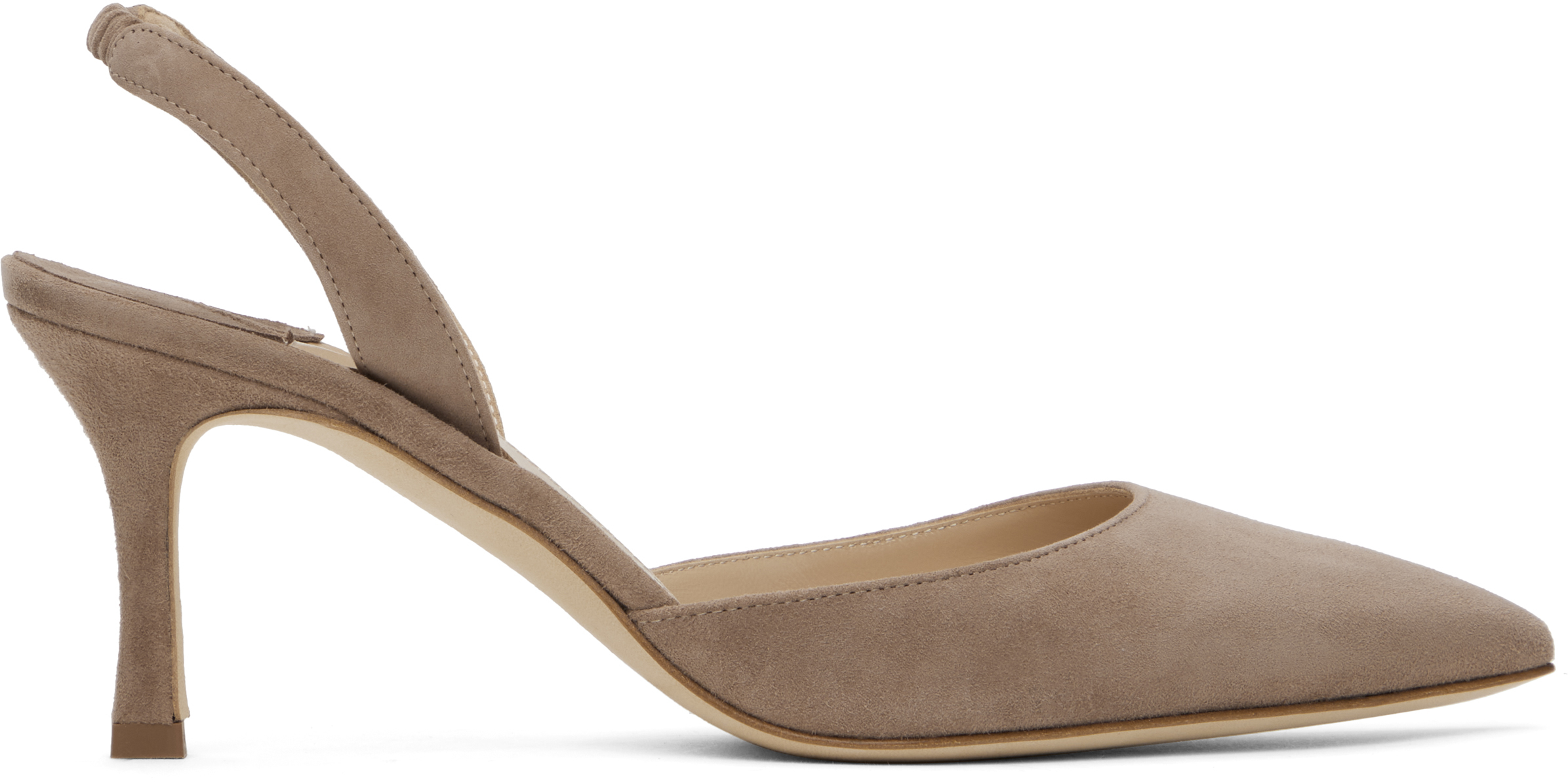 Manolo Blahnik Beige Carolyne 50 Heels In 2504 Dnud