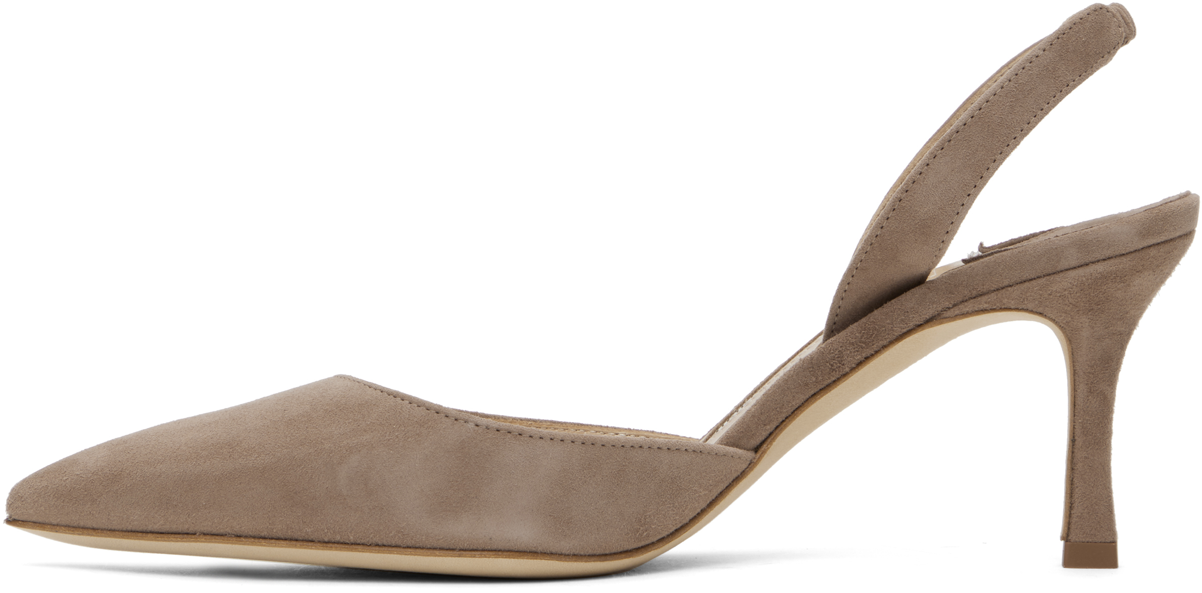 Manolo Blahnik Beige Carolyne 50 Heels In 2504 Dnud
