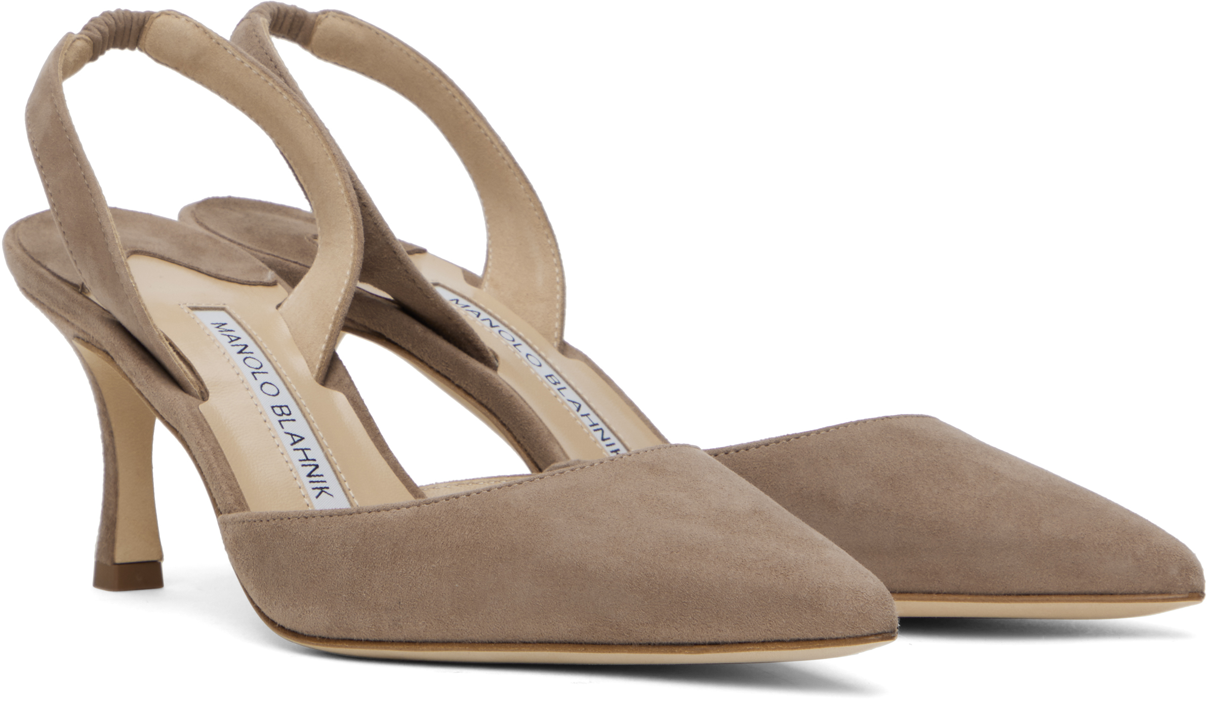 Manolo Blahnik Beige Carolyne 50 Heels In 2504 Dnud