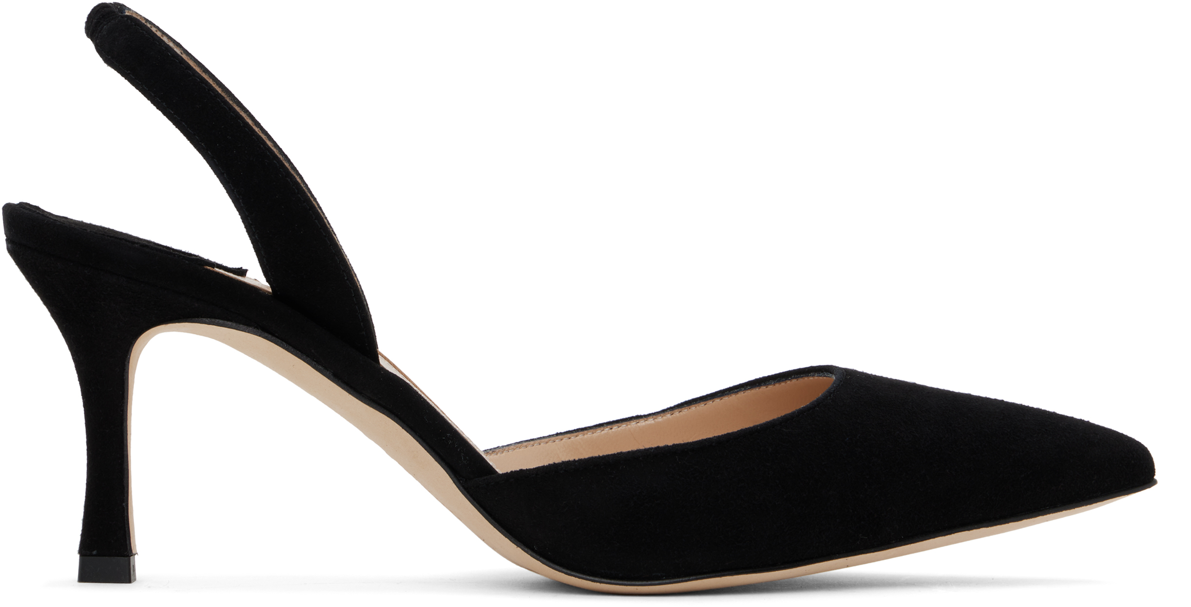 Manolo Blahnik Black Carolyne Heels In 0015 Blck
