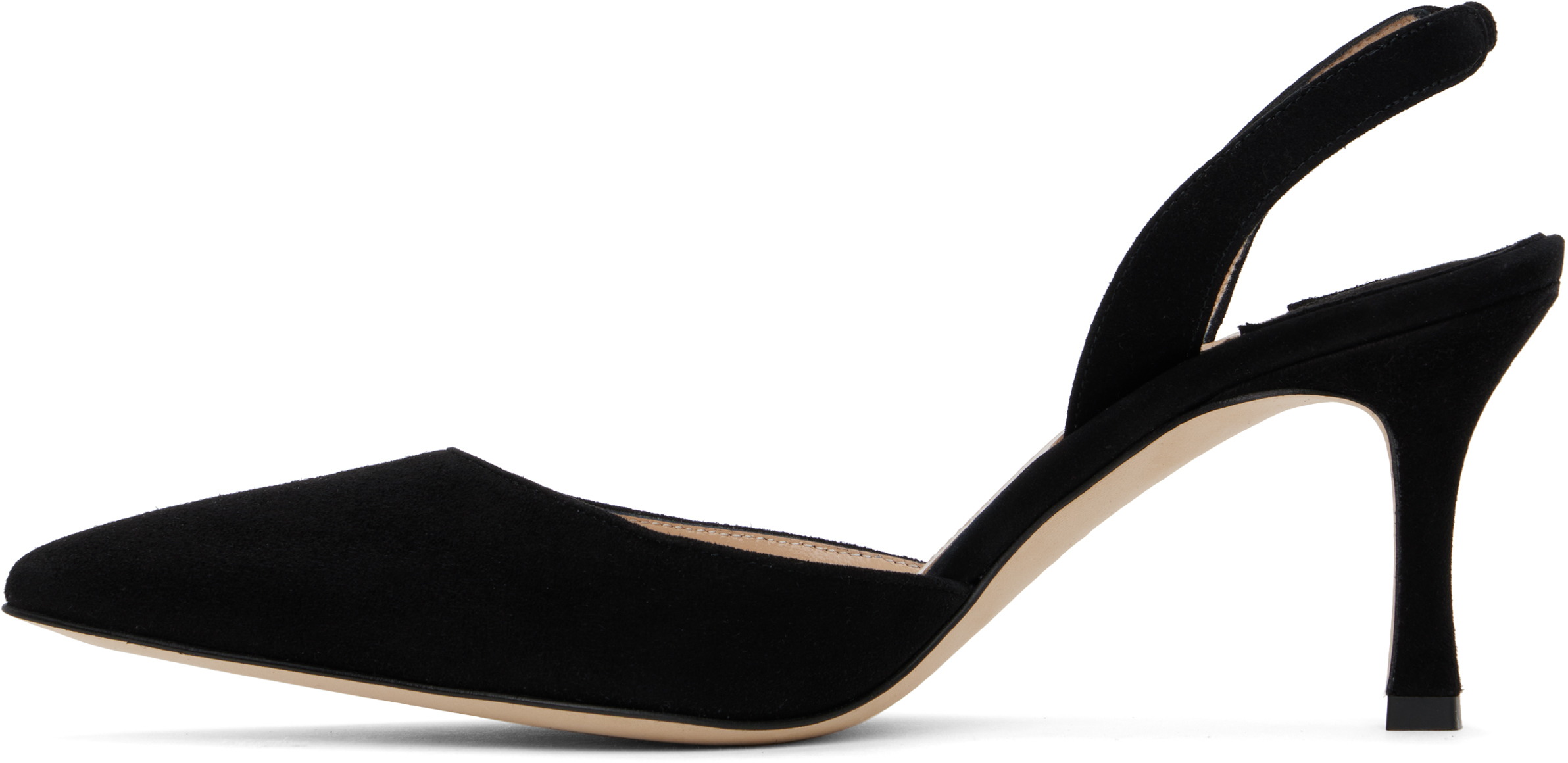 Manolo Blahnik Black Carolyne Heels In 0015 Blck