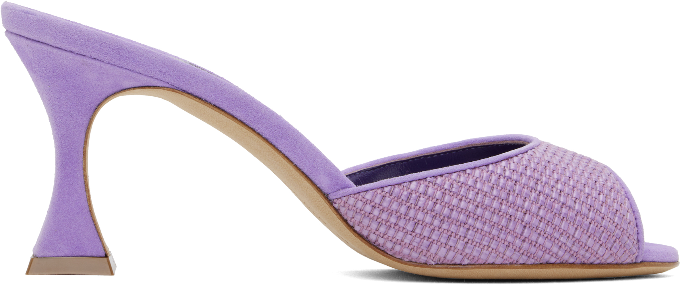 Purple Jadara Heeled Sandals by Manolo Blahnik on Sale