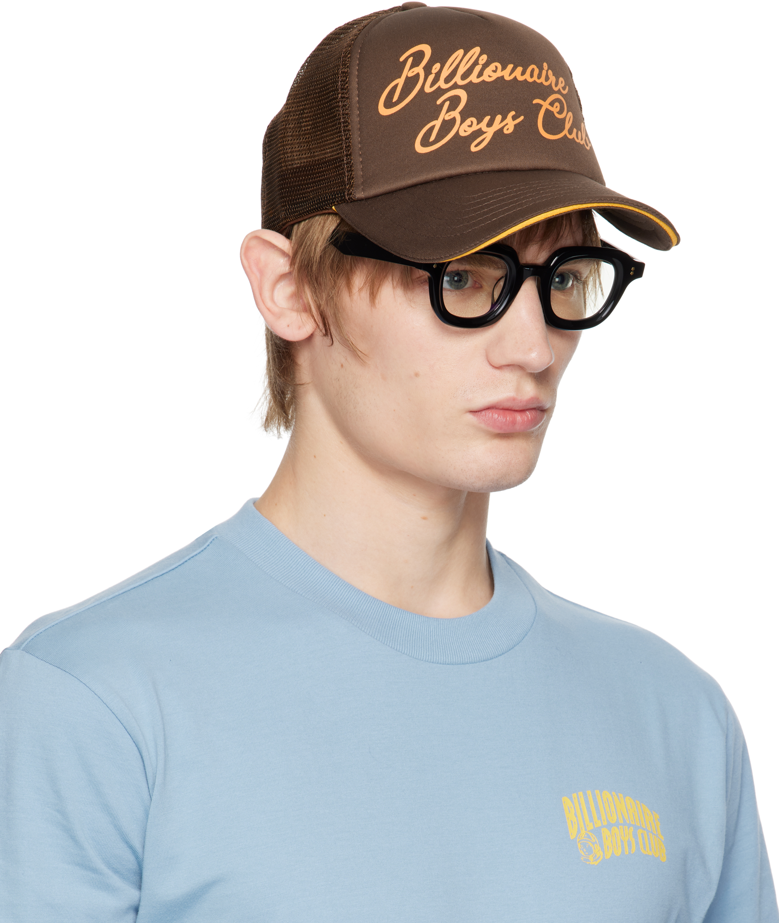 Billionaire Boys Club Brown Script Trucker Cap In Brown