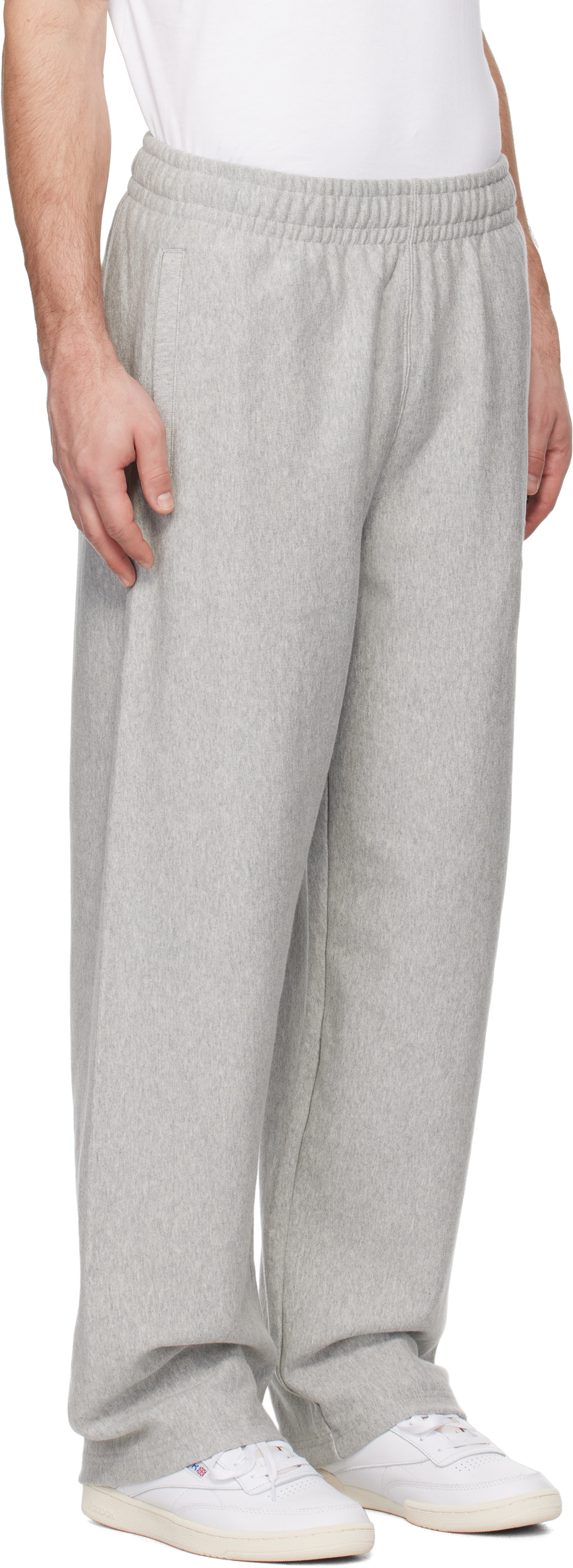 Billionaire Boys Club Gray Wide Leg Duck Varsity Sweatpants In Heather Grey