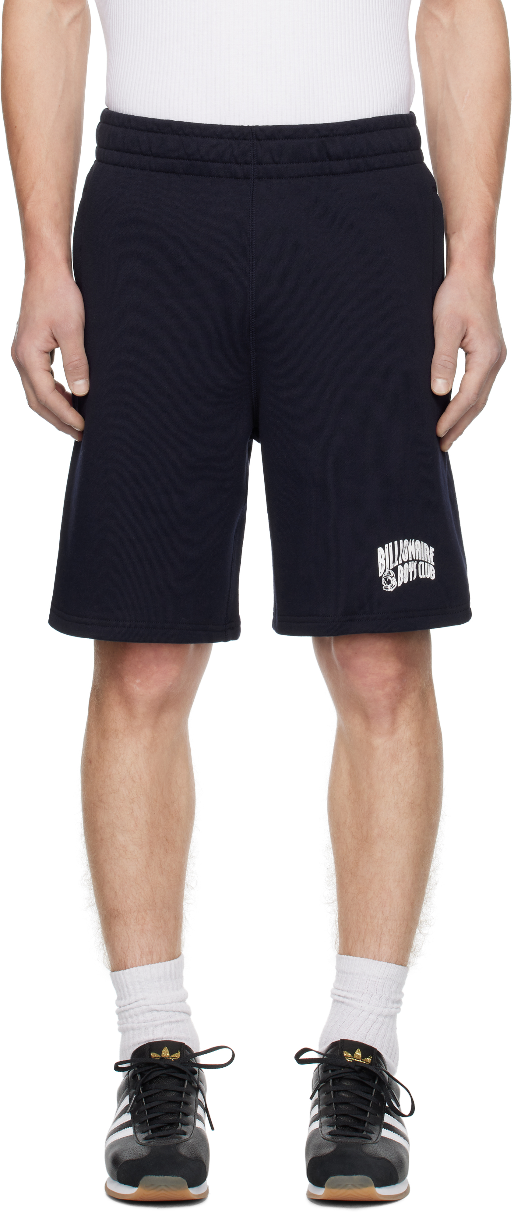 Billionaire Boys Club Black Small Arch Logo Shorts In Navy