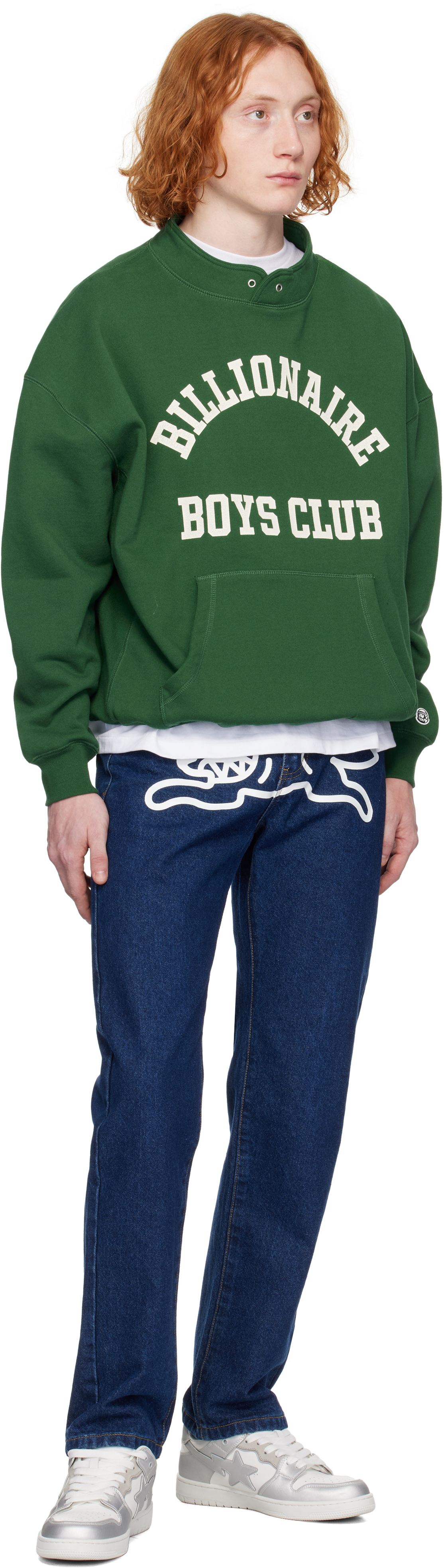 Billionaire Boys Club Logo Print Stand-collar Sweatshirt In
