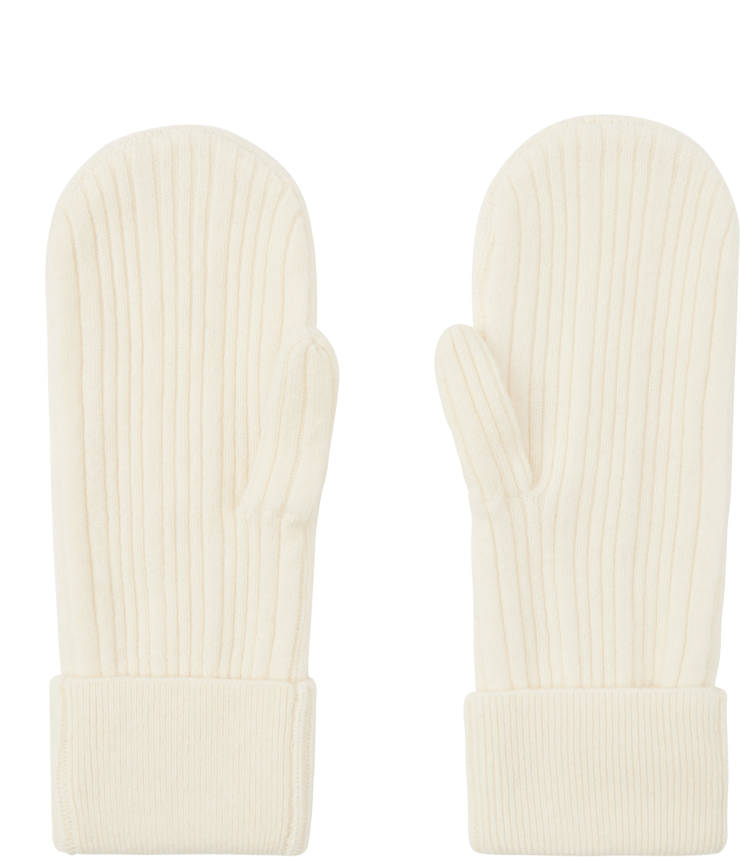 Ganni Off-white Cashmere Mix Mittens In 135 Egret