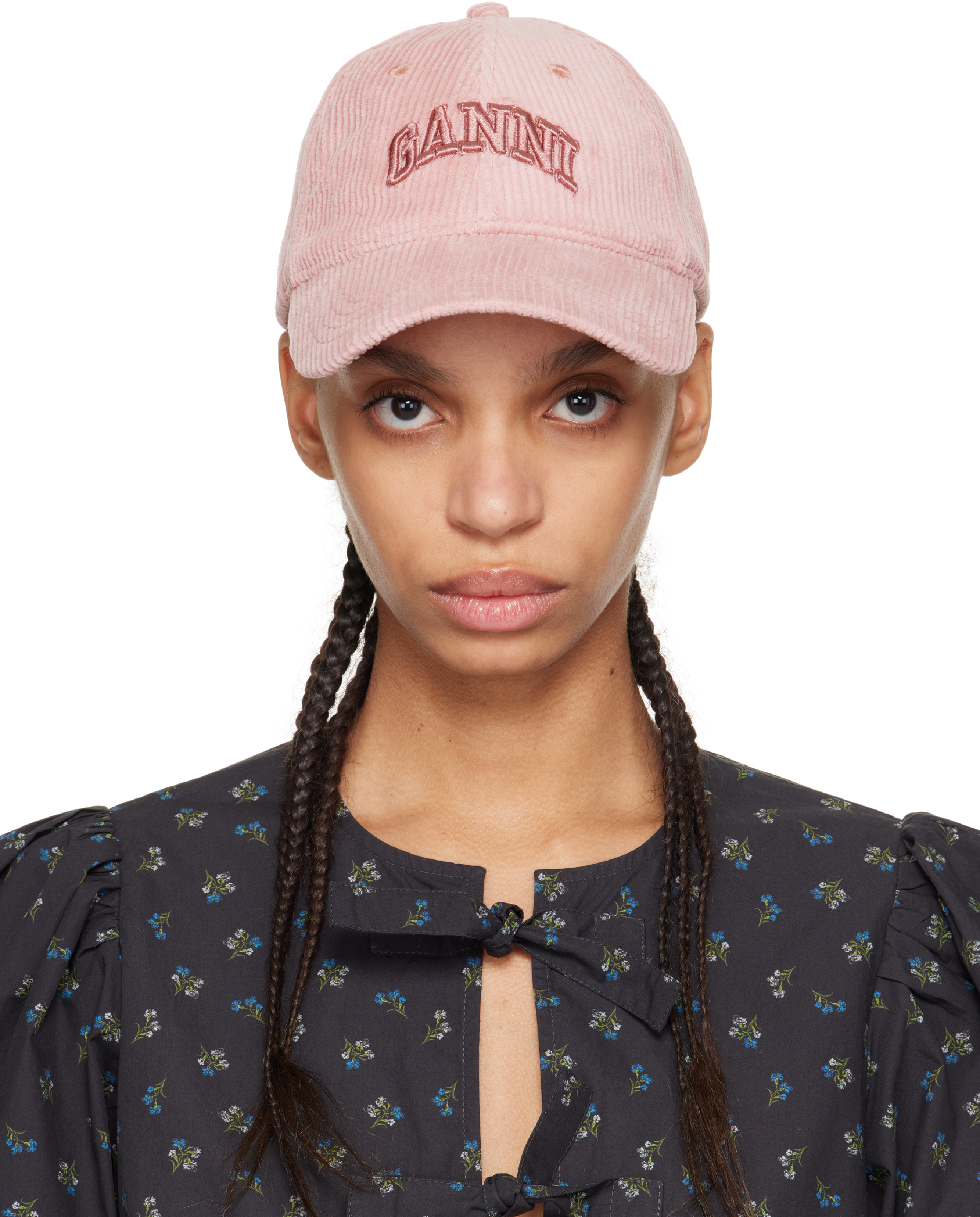 Pink Corduroy Cap