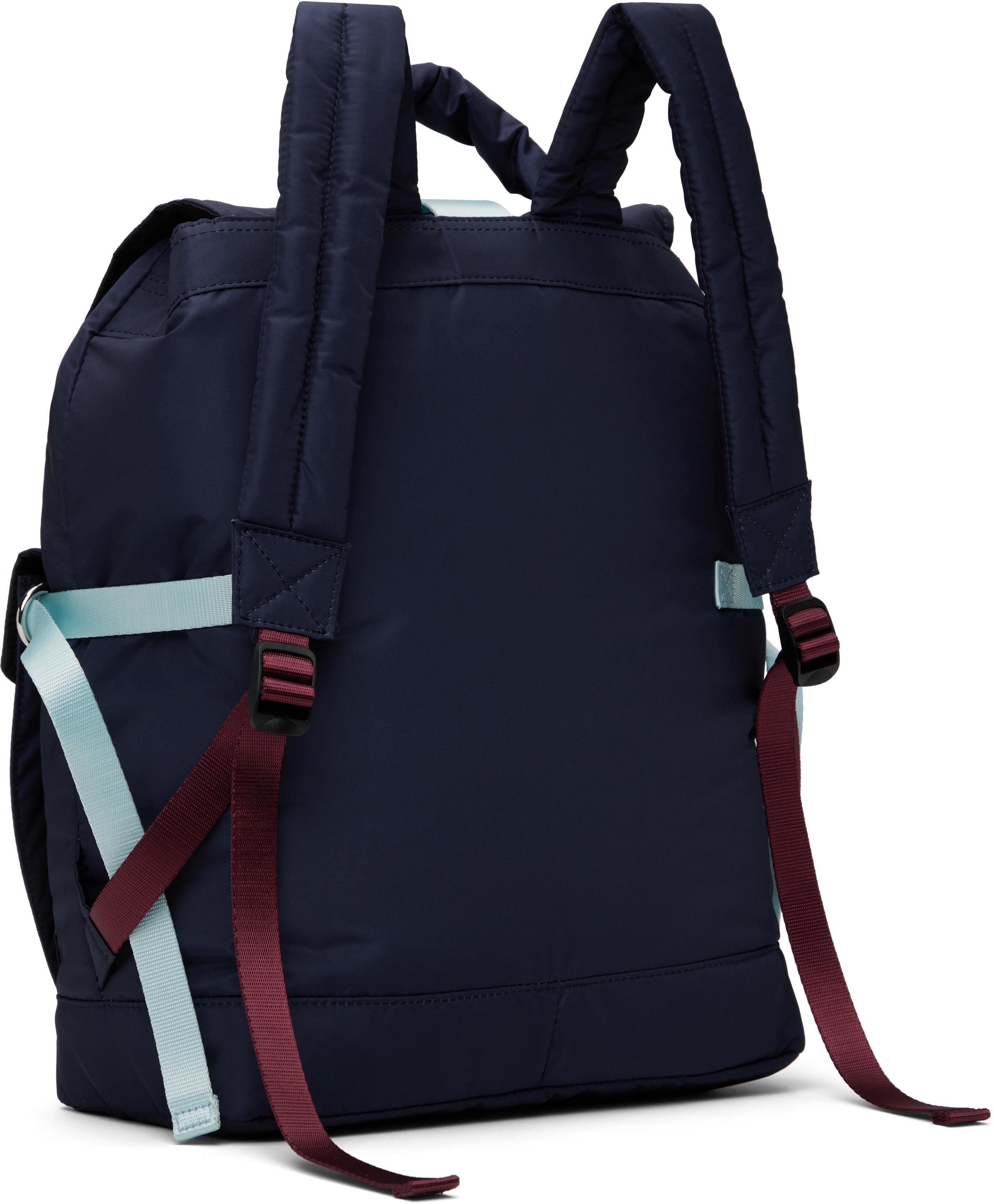 Ganni Navy Tech Backpack In 268 Peacoat