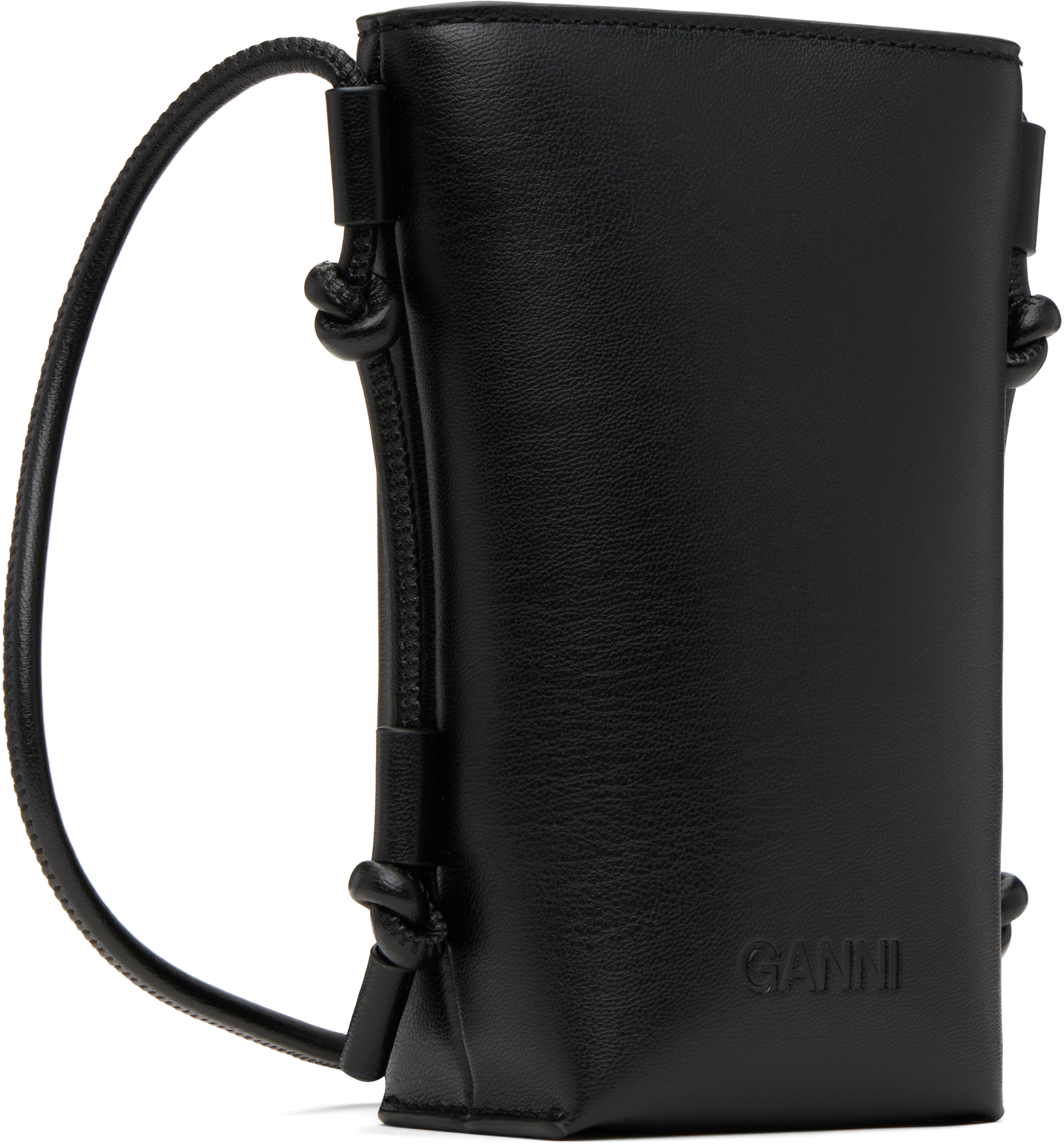 Ganni Black Bou Crossbody Bag In 099 Black | ModeSens