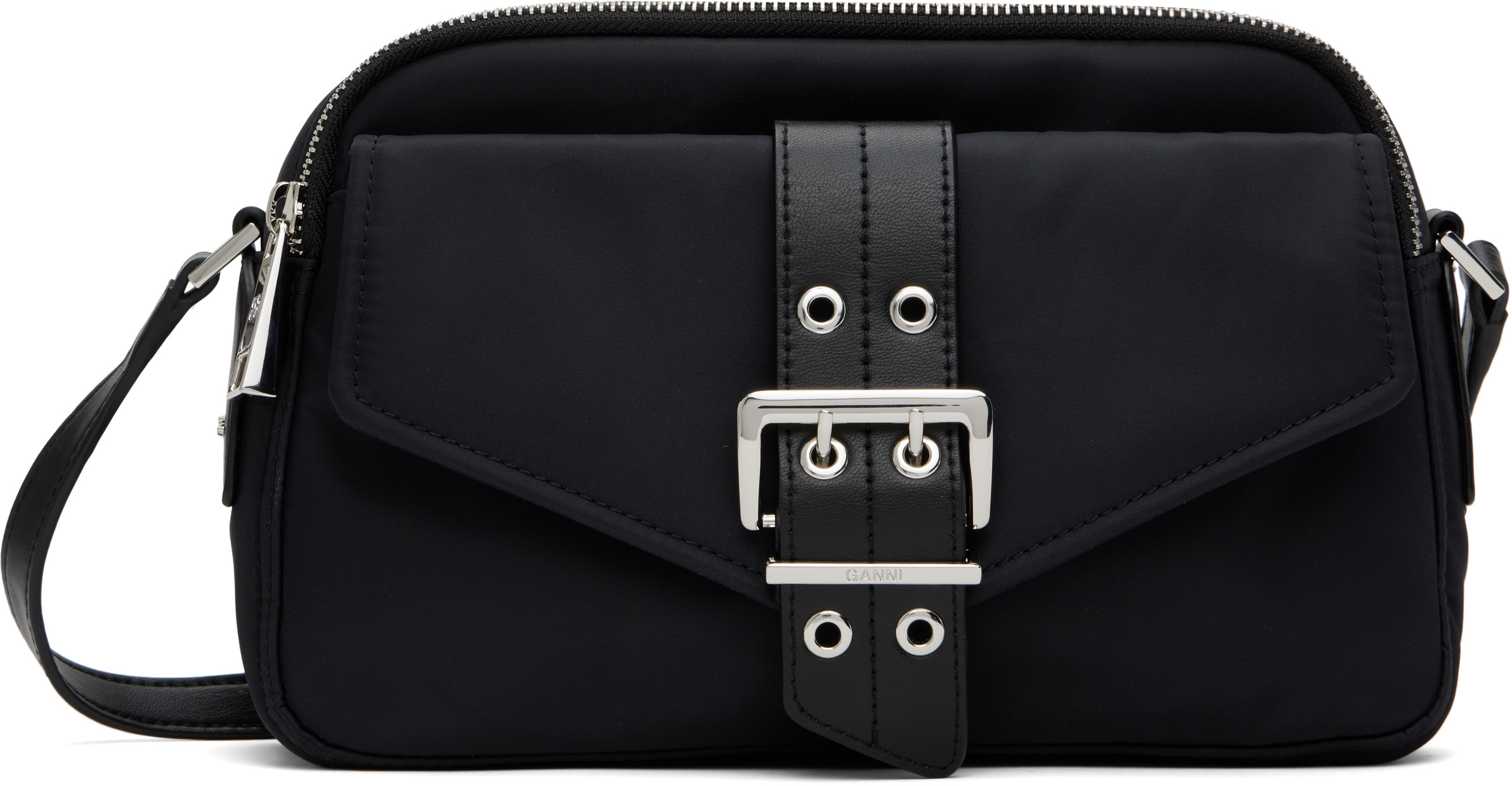 GANNI 関税込 バッキーカメラバッグ GANNI/ガニー】Bucky Camera Bag：ショルダーバッグ（ショルダー
