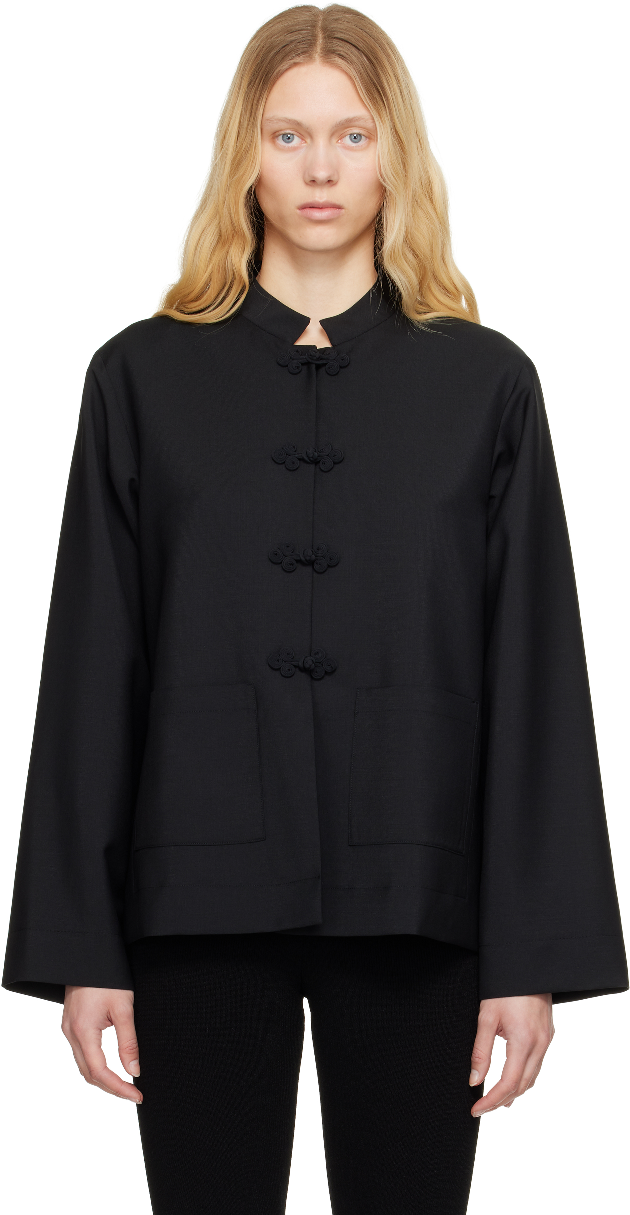 Róhe Black Toggle Jacket