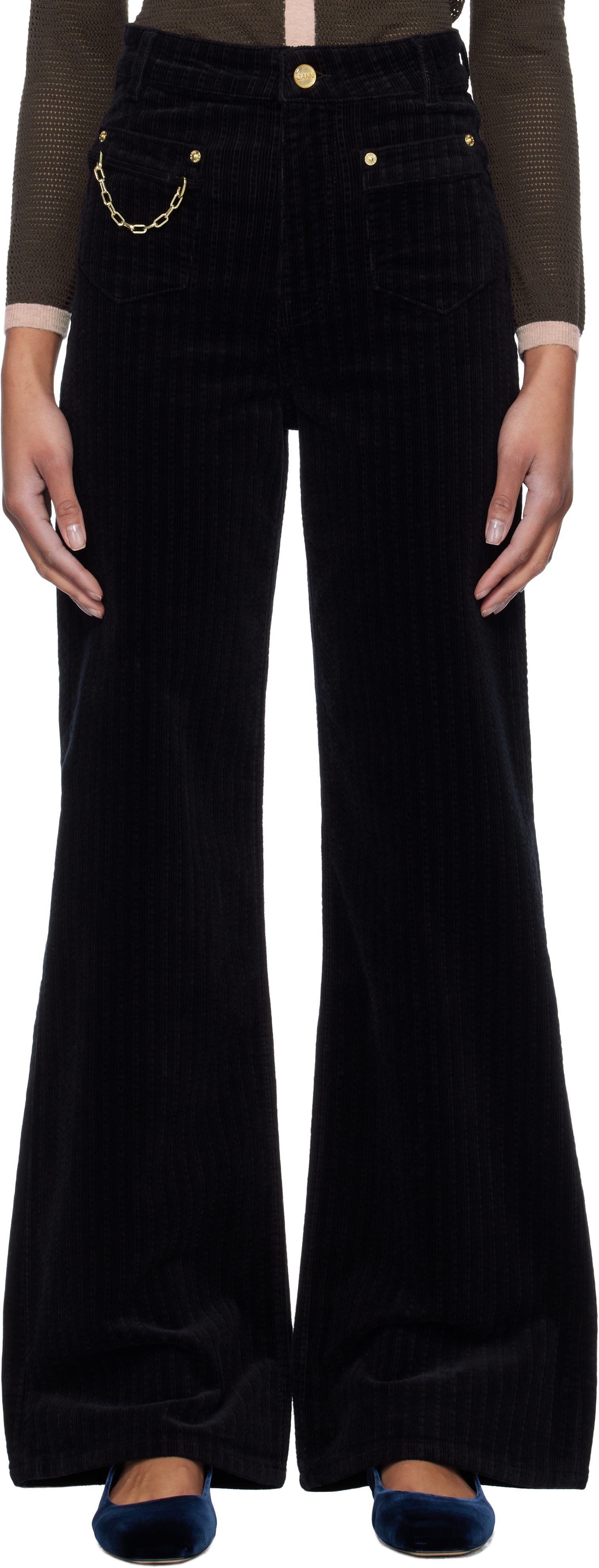 Black Corduroy Magny Trousers