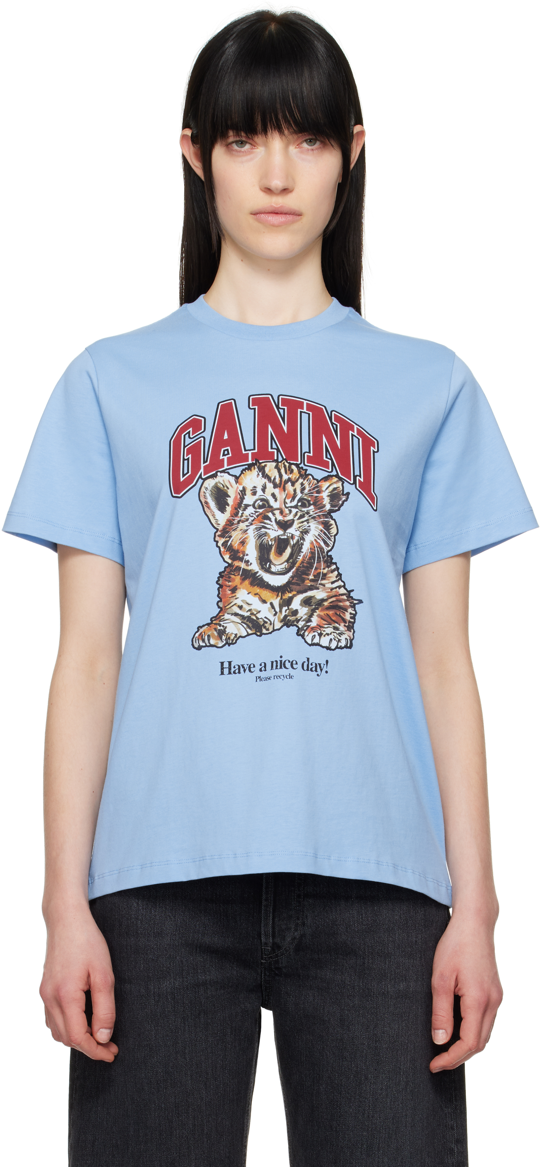 早い者勝ち】GANNI Love T-Shirt Azure Blue 青