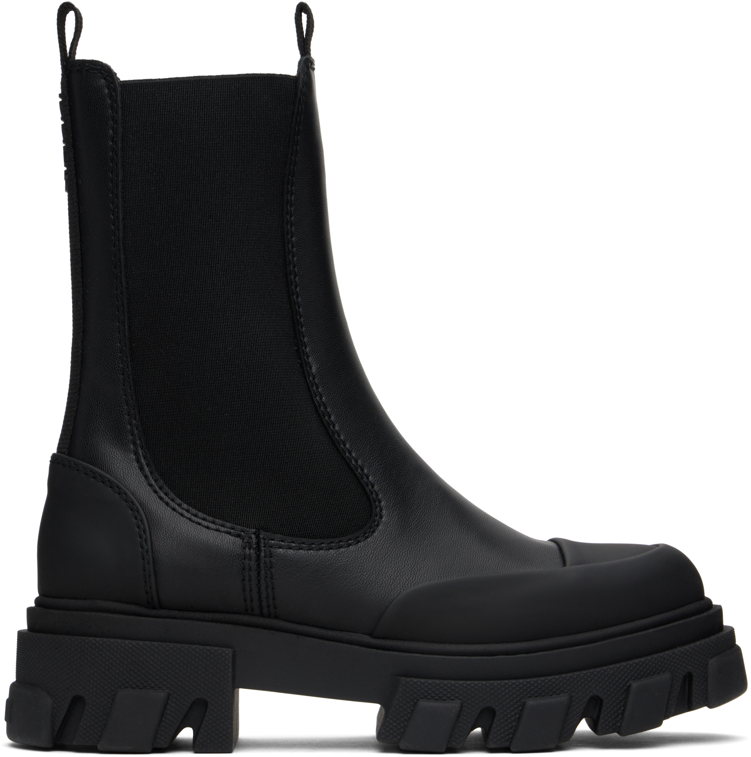 GANNI Calfskin Leather Creepers Chelsea Boots Size EU36