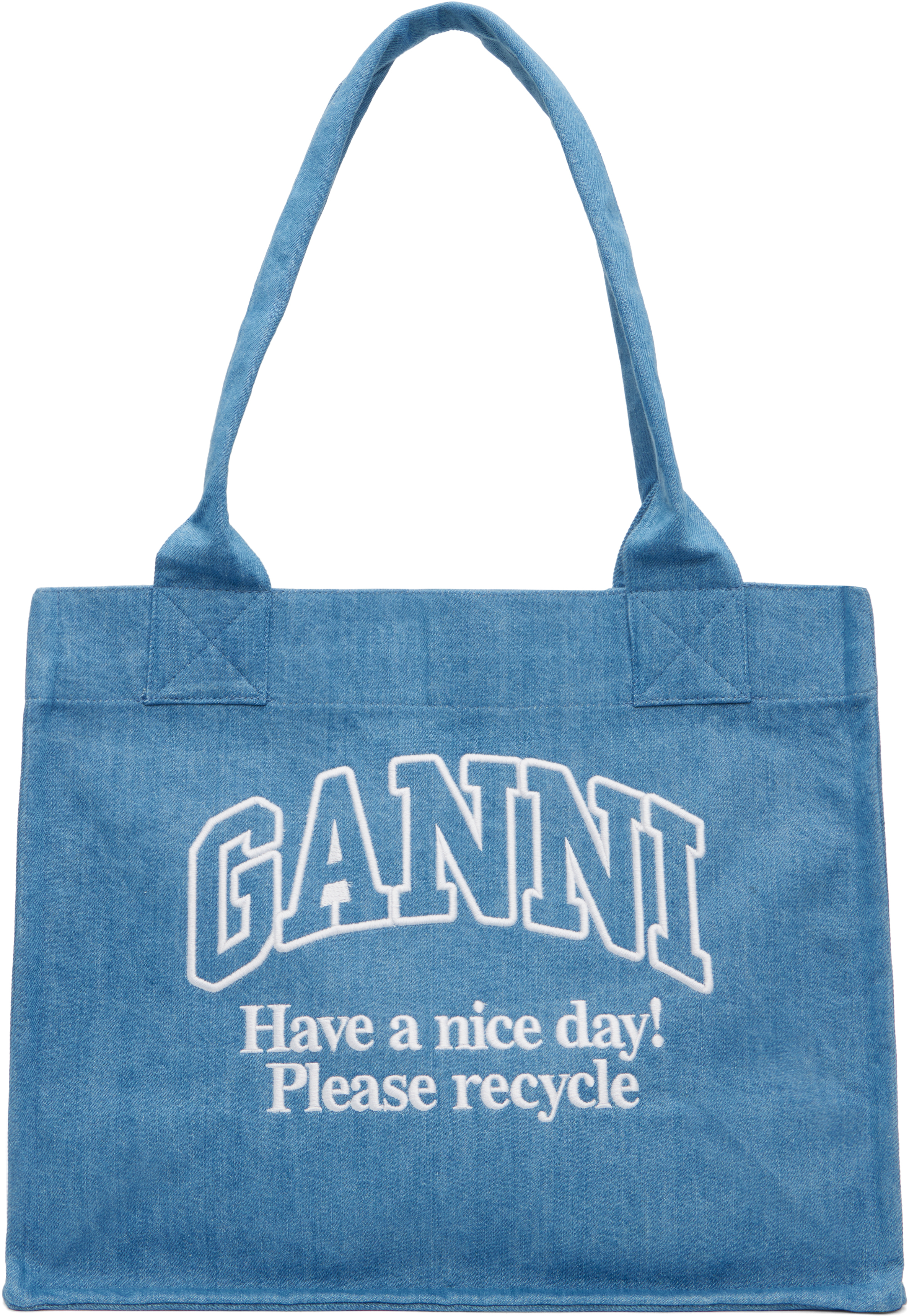 デニムトートバッグ GANNI GANNIのブルー デニムトートがセール中