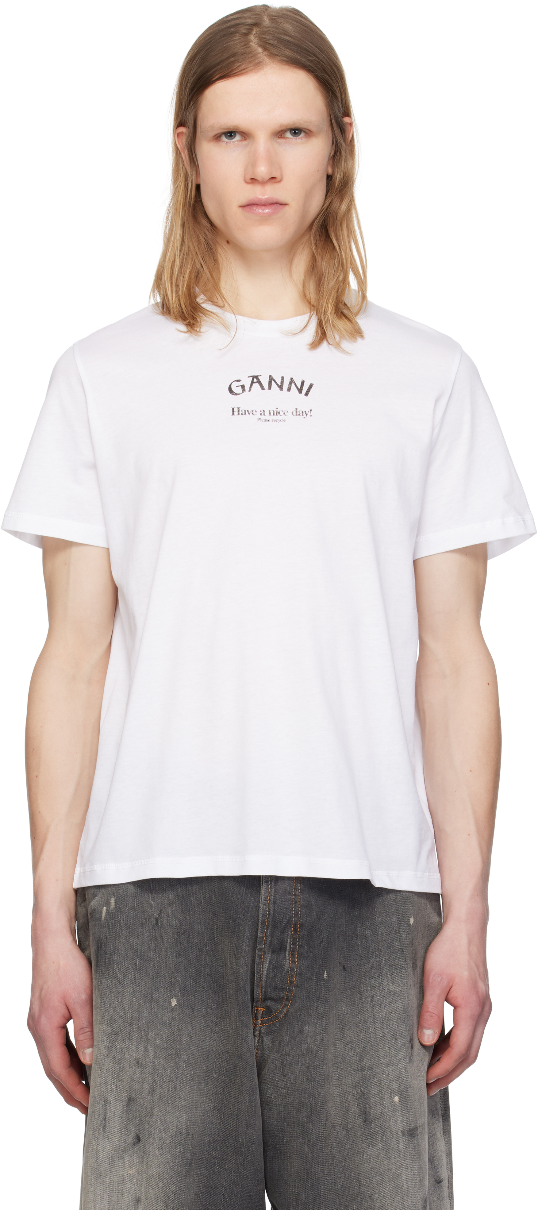 GANNI(ガニー)｜Basic Jersey Kittens リラックスTシャツ