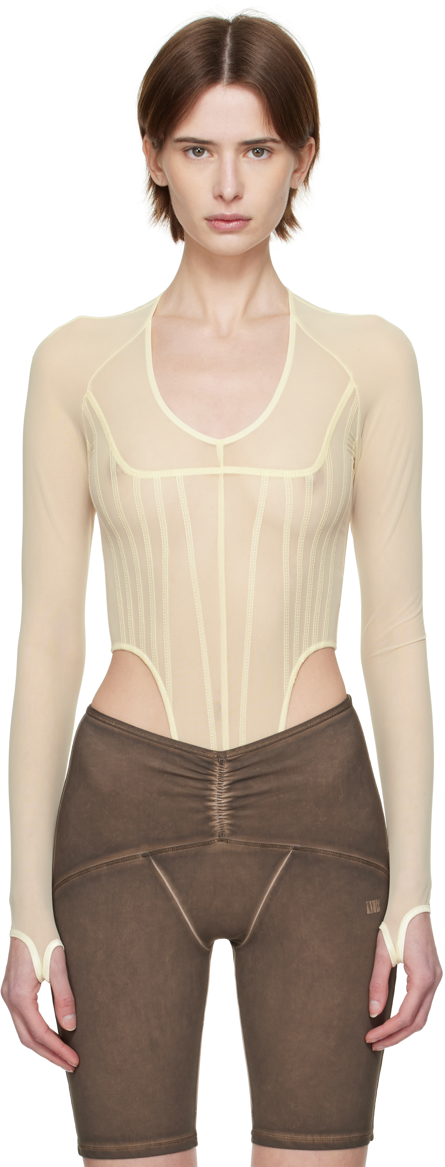 Yellow Haze Mesh Bodysuit