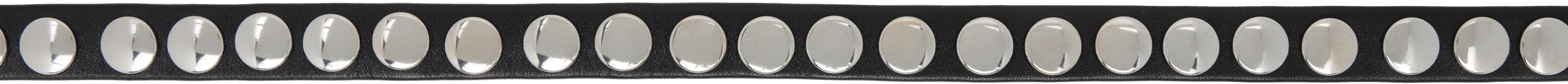 DSQUARED2 BLACK ALLOVER STUDS SNAP BUTTON BELT