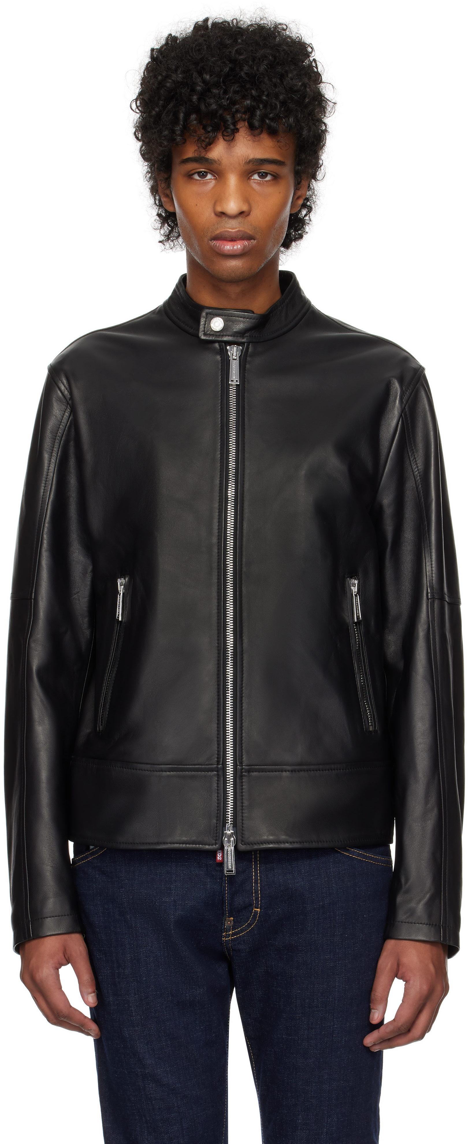 Black Biker Leather Jacket