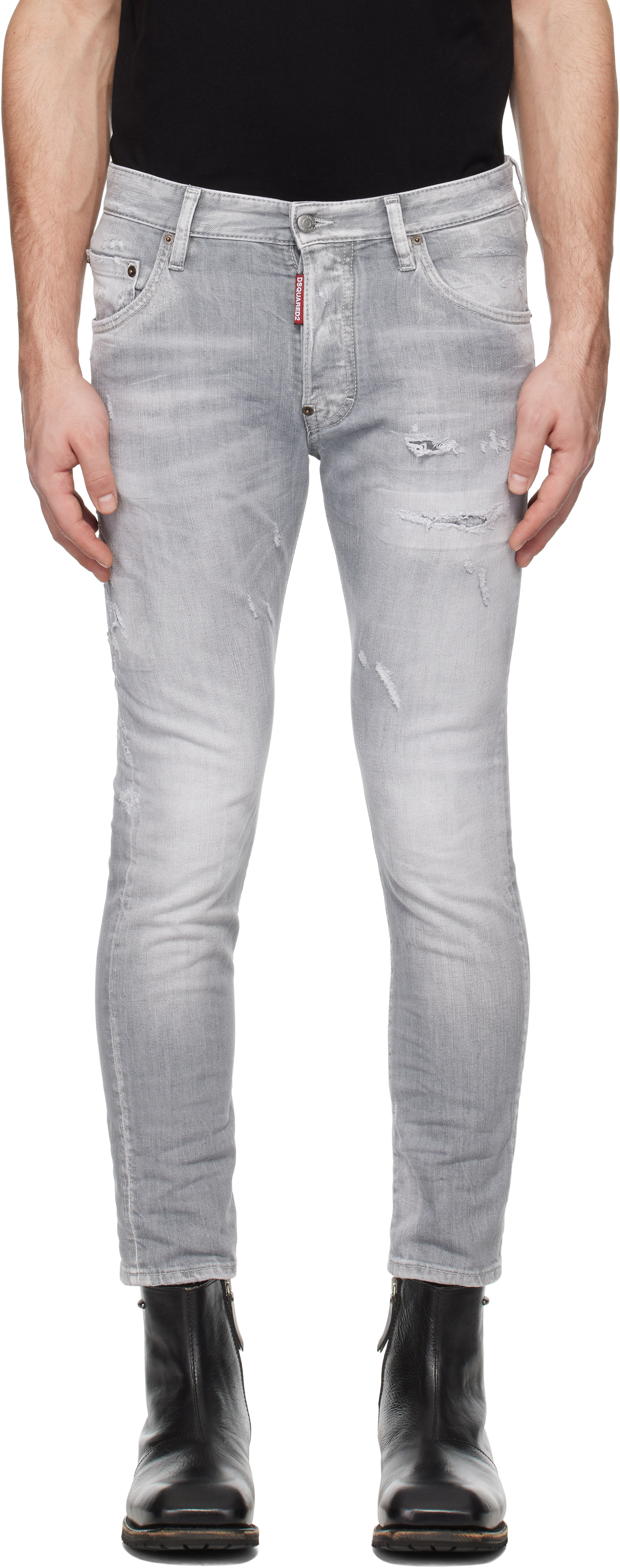 Gray Wash Skater Jeans