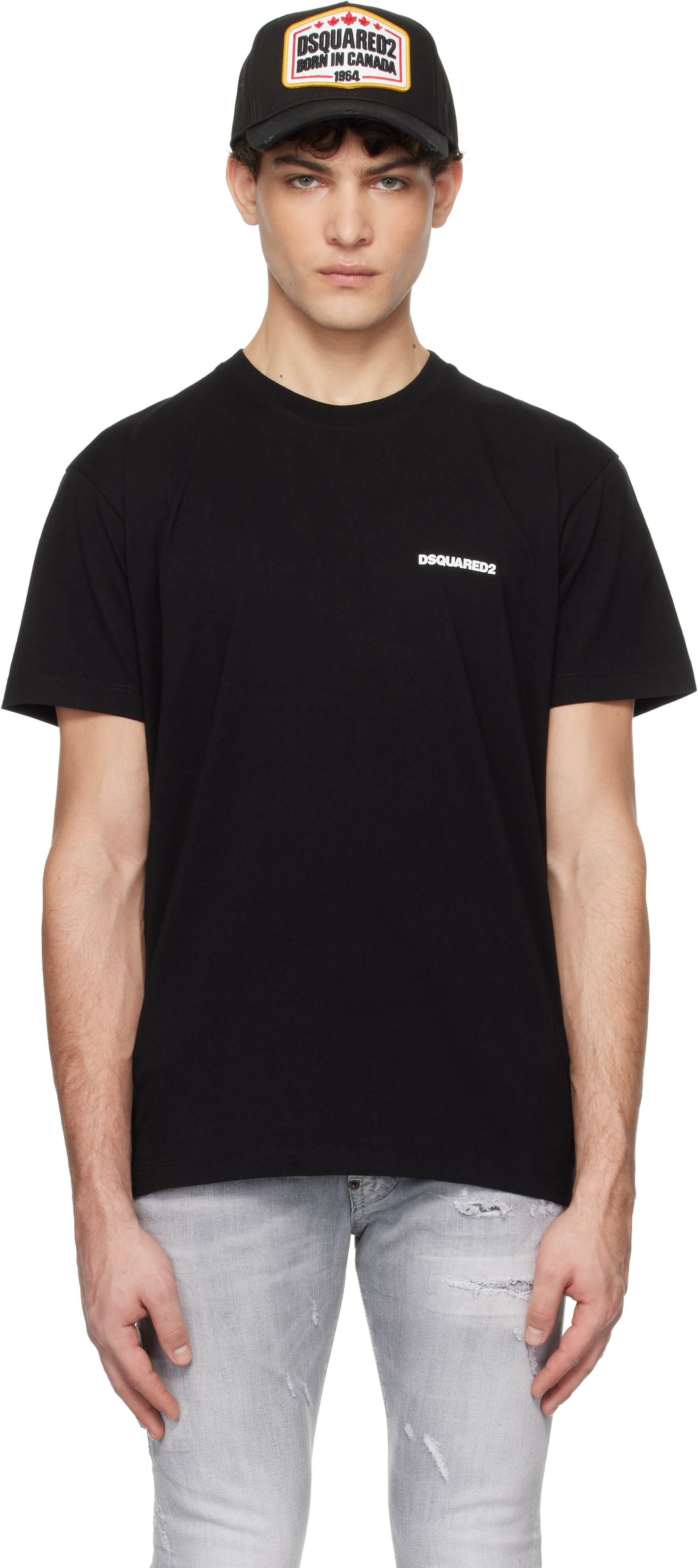 Black Ceresio Map Cool Fit T-shirt by Dsquared2 on Sale