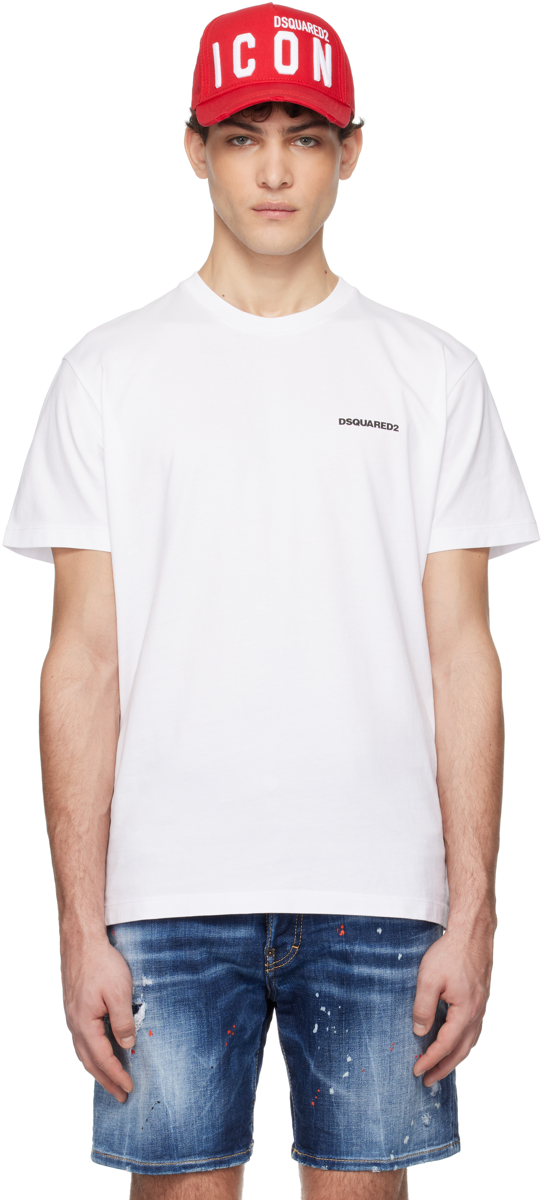Dsquared2のホワイト Ceresio Map Cool Fit Tシャツがセール中