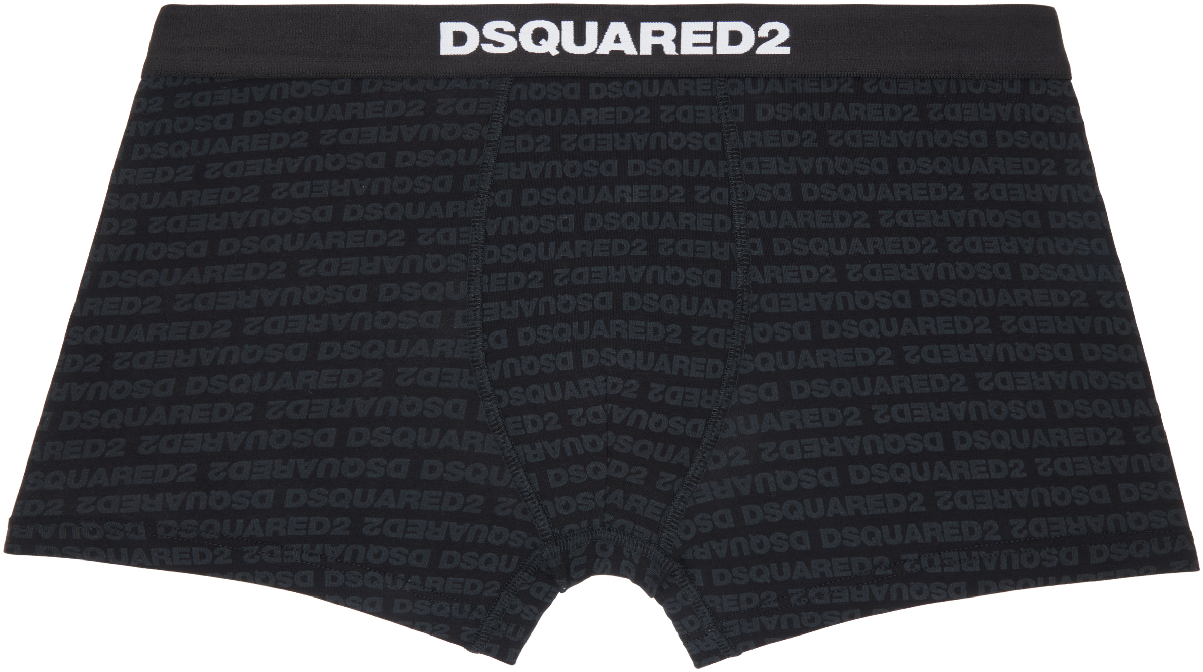 Black Printed-Logo Boxer Briefs