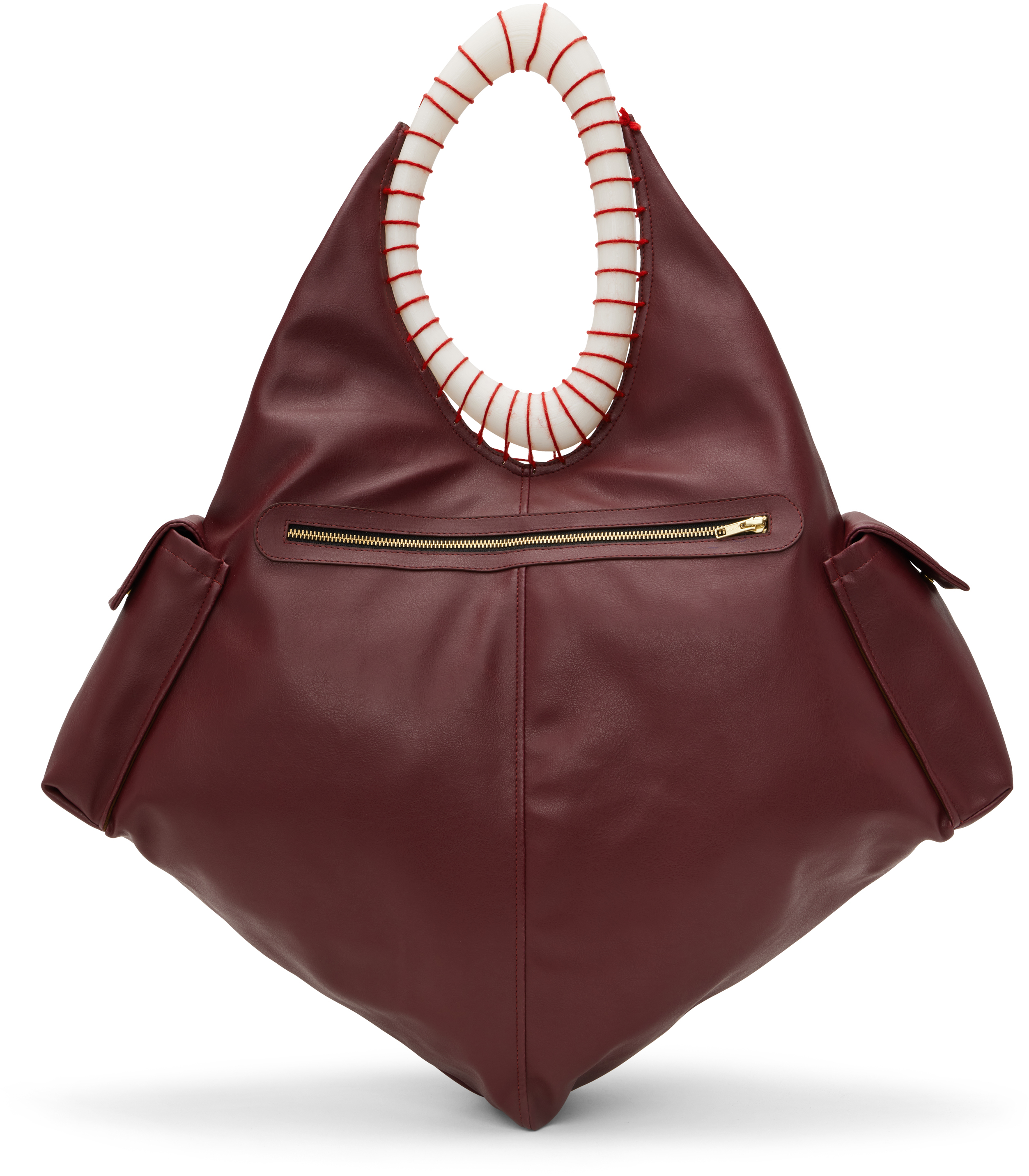 Stanley Raffington Burgundy Curve Tote In Burgundy