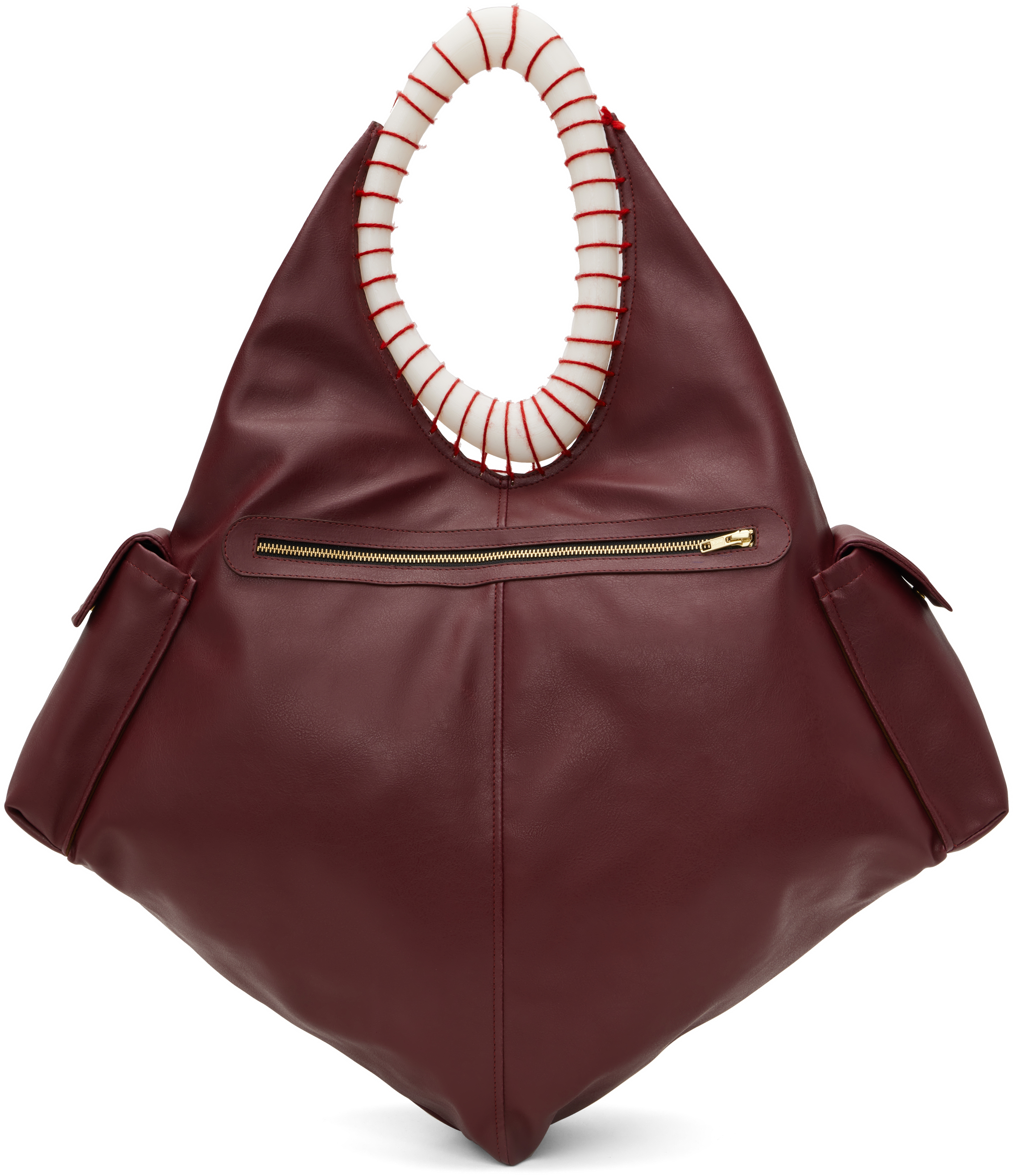 Burgundy Curve Tote