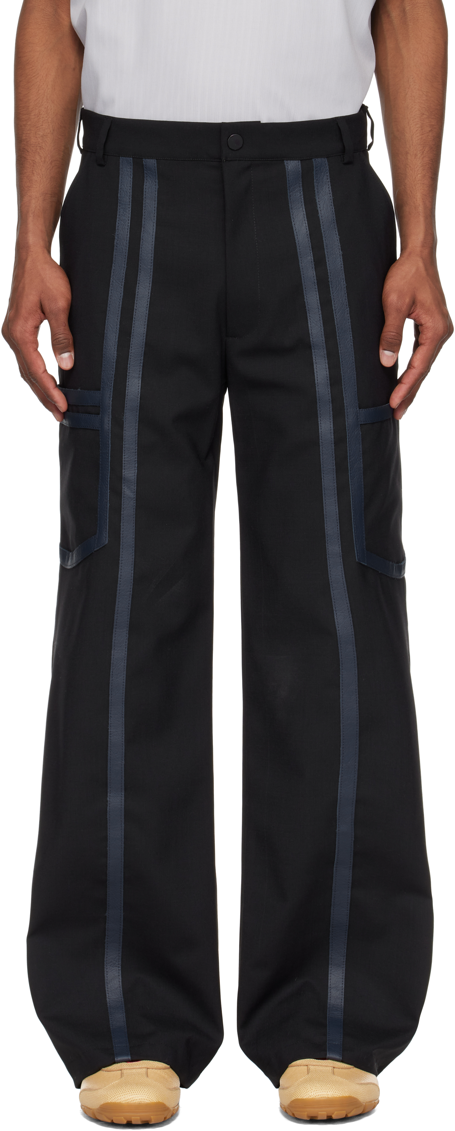 Black Tailored Cargo Pants