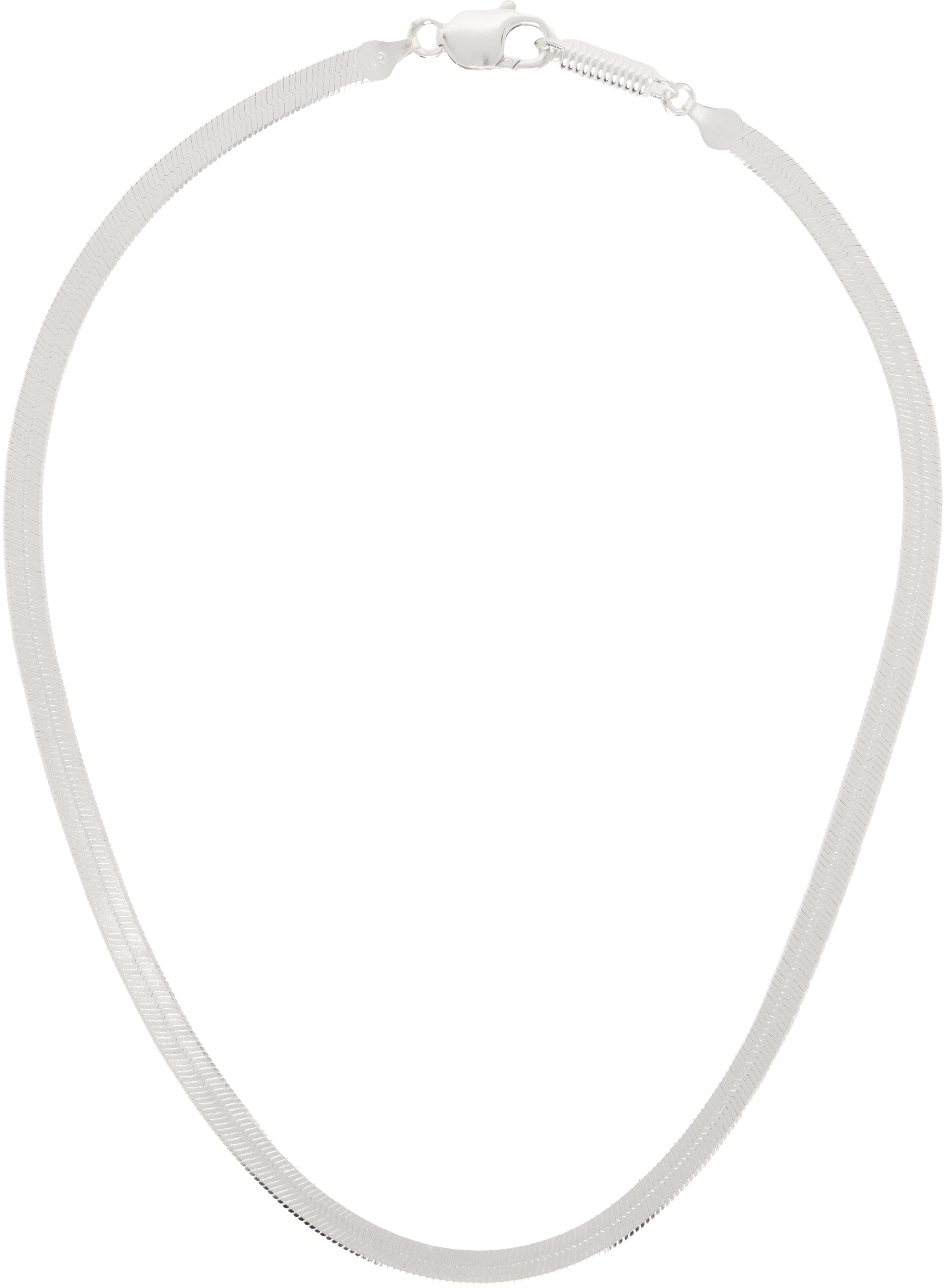 Thin Herringbone Chain Necklace