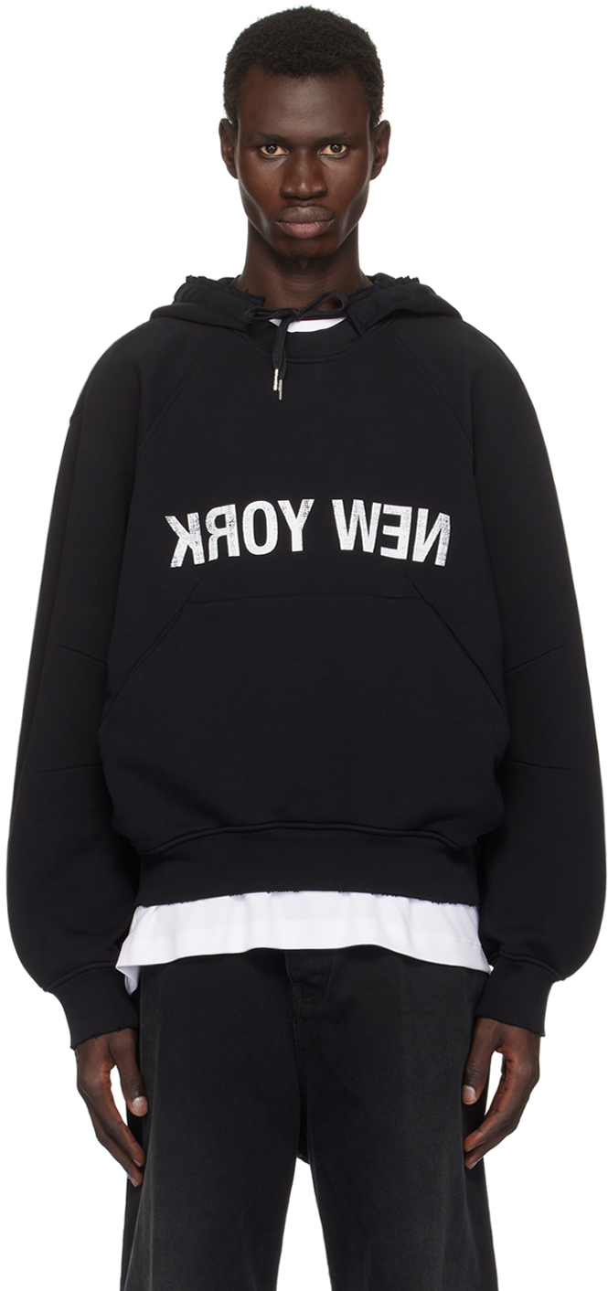 Shop Helmut Lang Black 'new York' Hoodie