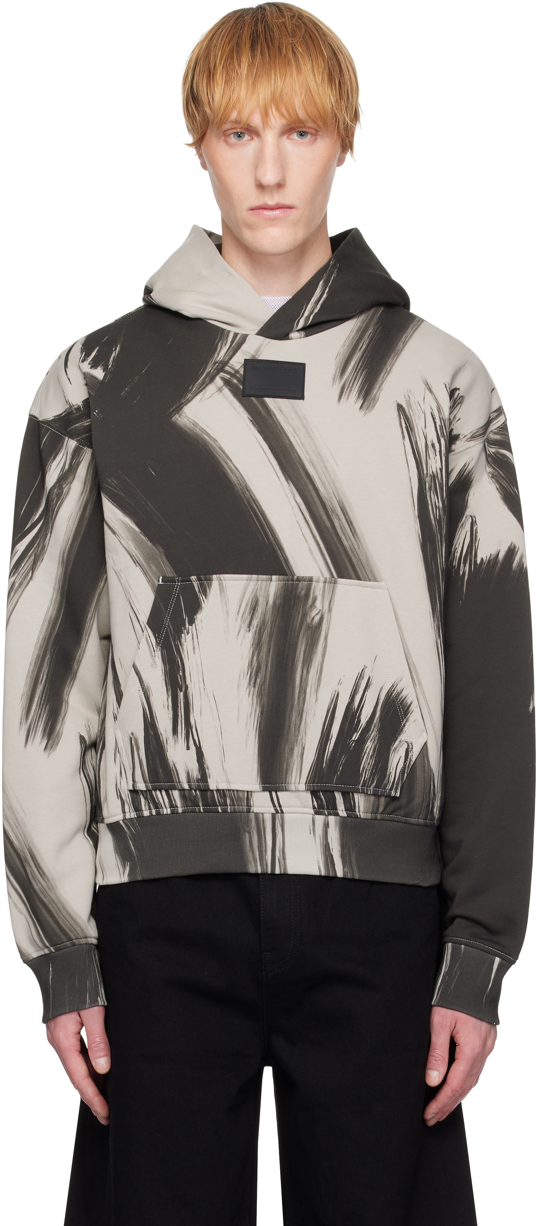 Helmut Lang Gray Feather Studio Hoodie