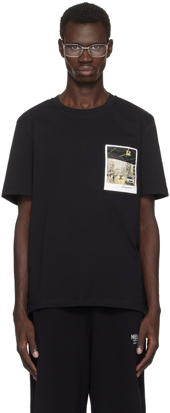 Black Overpass Postcard T-shirt by Helmut Lang on Sale