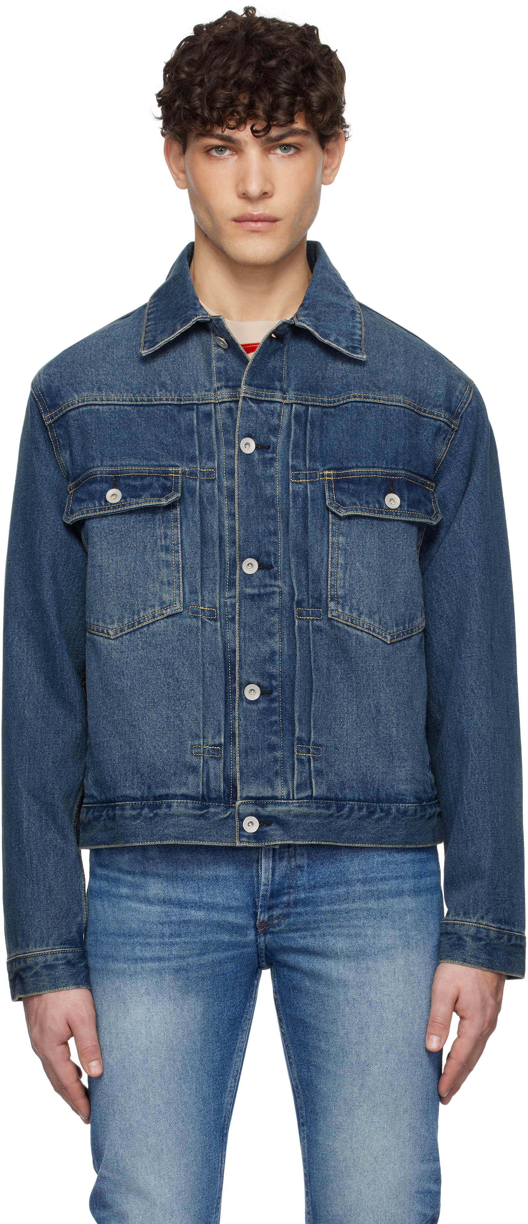 Uniform Bridge: Blue 2nd Type Denim Jacket | SSENSE Uniform Bridge: Blue 2nd Type Denim Jacket | SSENSE