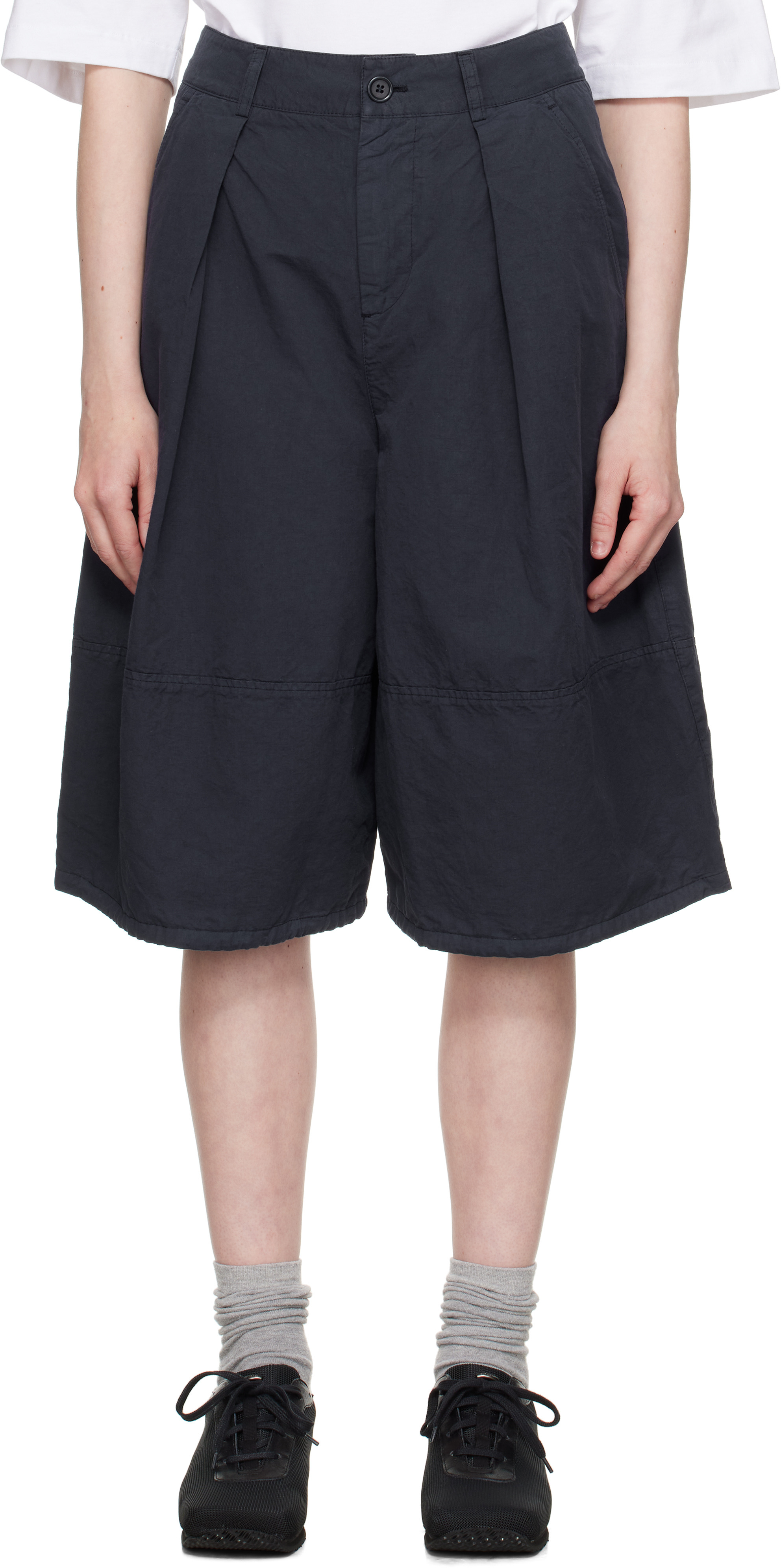【関税込み】YMC ネイビー Salba ショートパンツ YMC: ネイビー Salba ショートパンツ | SSENSE 日本