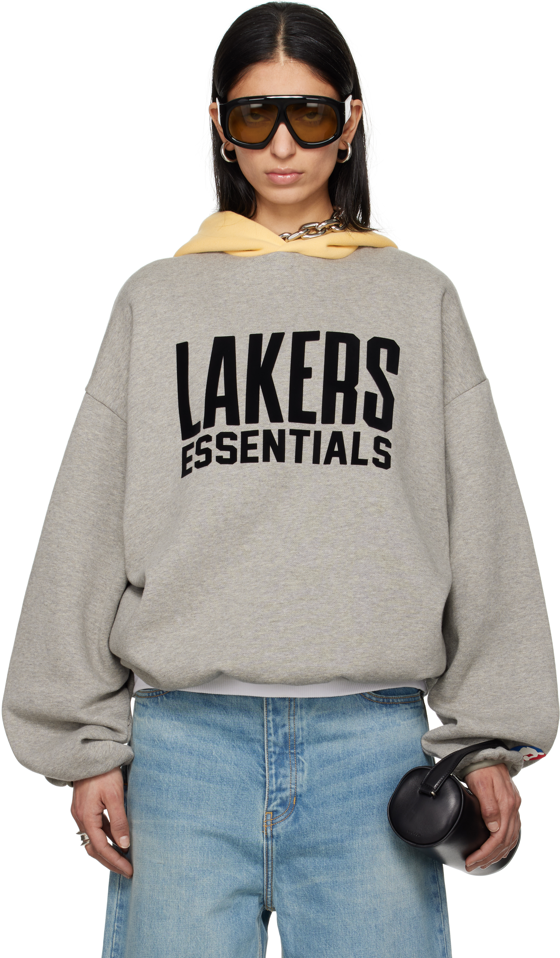 Fear of God ESSENTIALS: Gray & Yellow NBA Lakers Pull Over