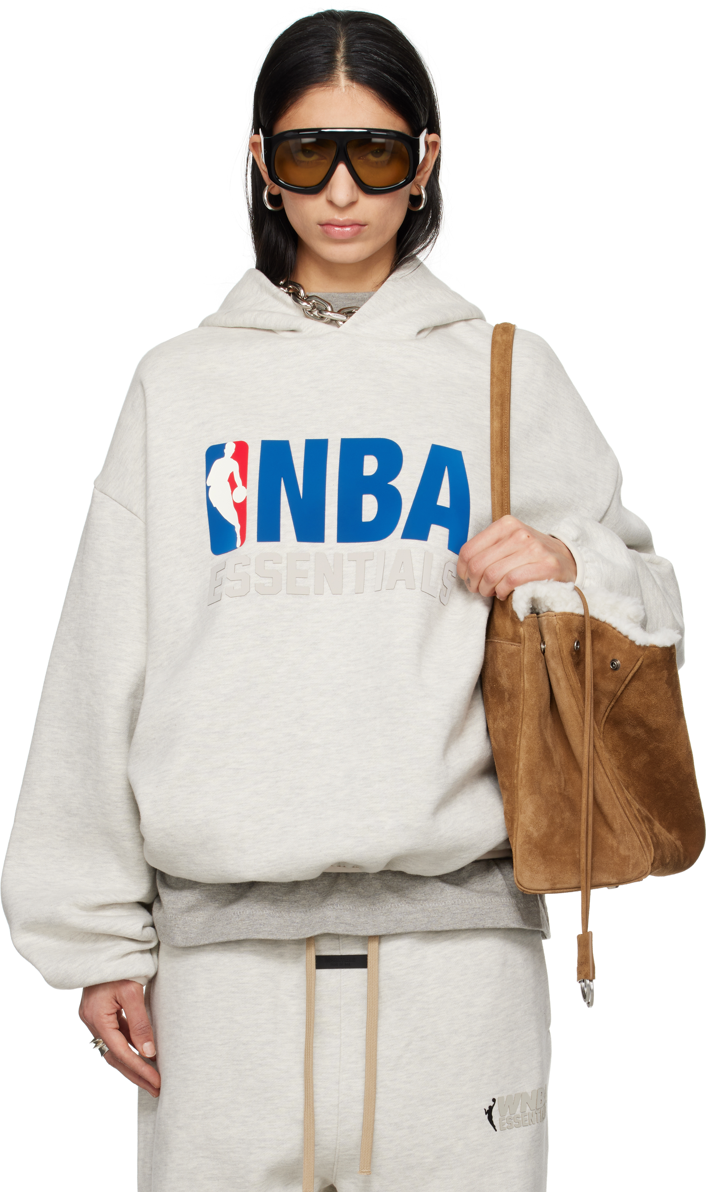 Gray NBA Pull Over Hoodie