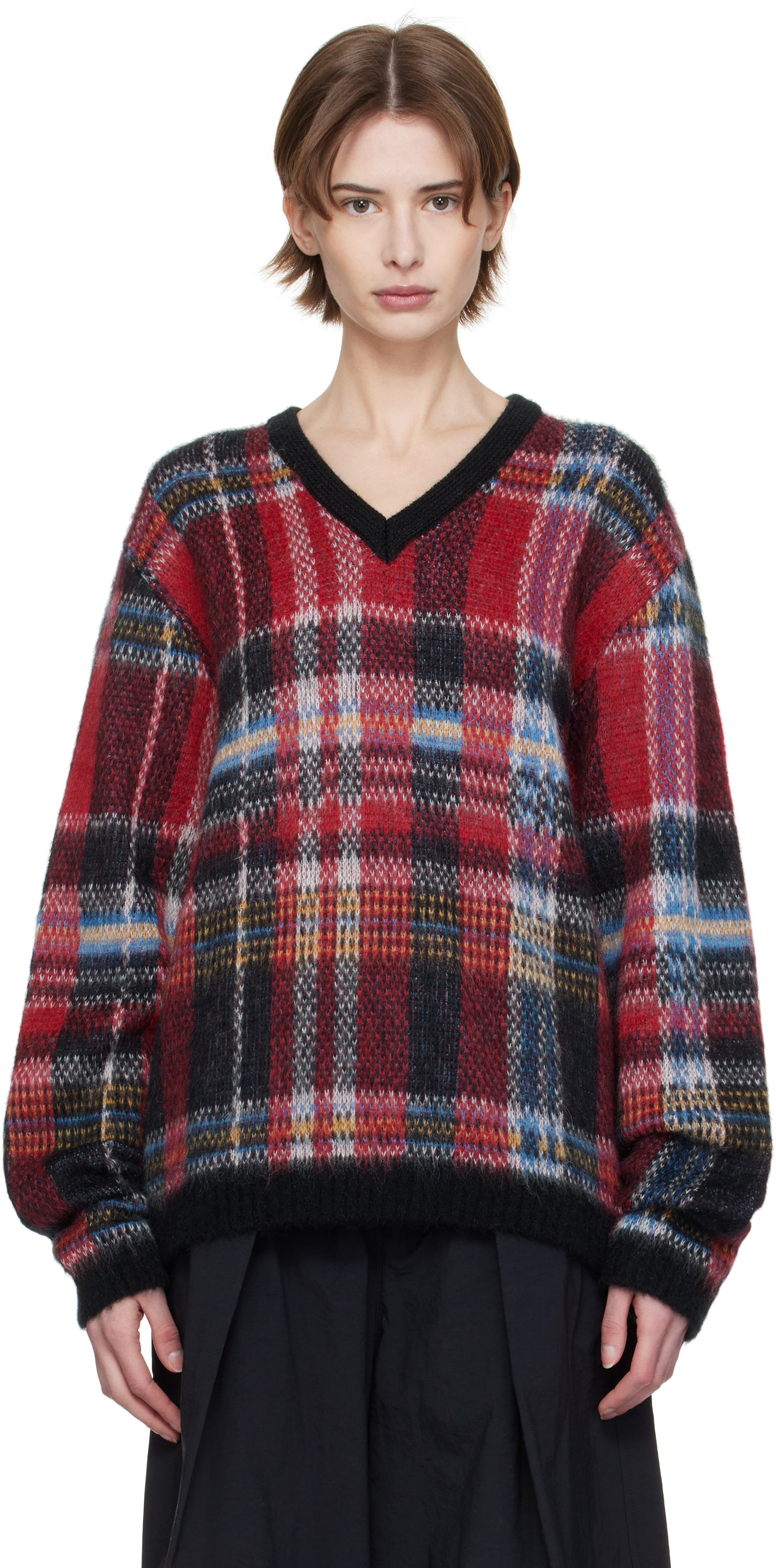 Red 
Black Vertigo Tartan Sweater