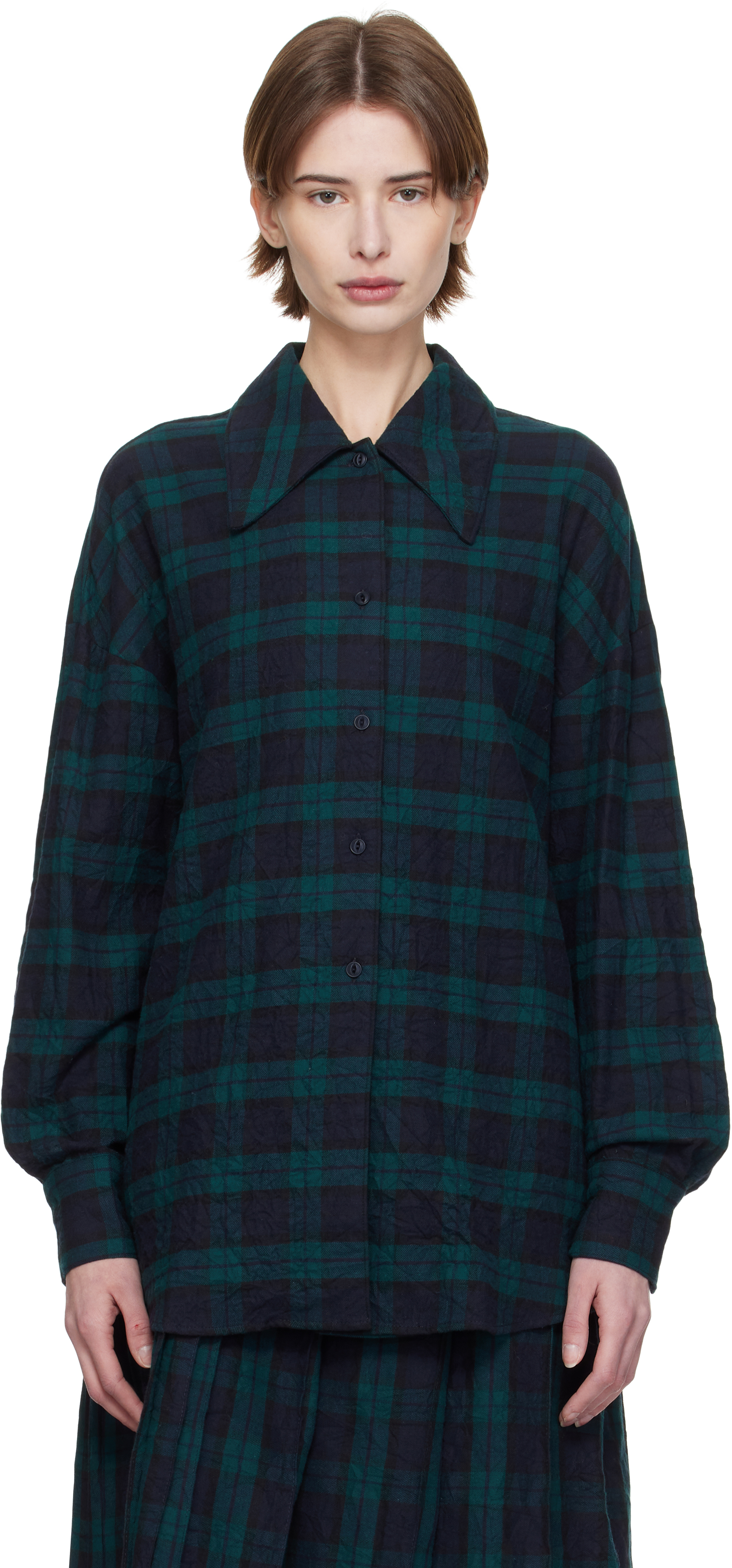 Navy 
Green Lena Shirt