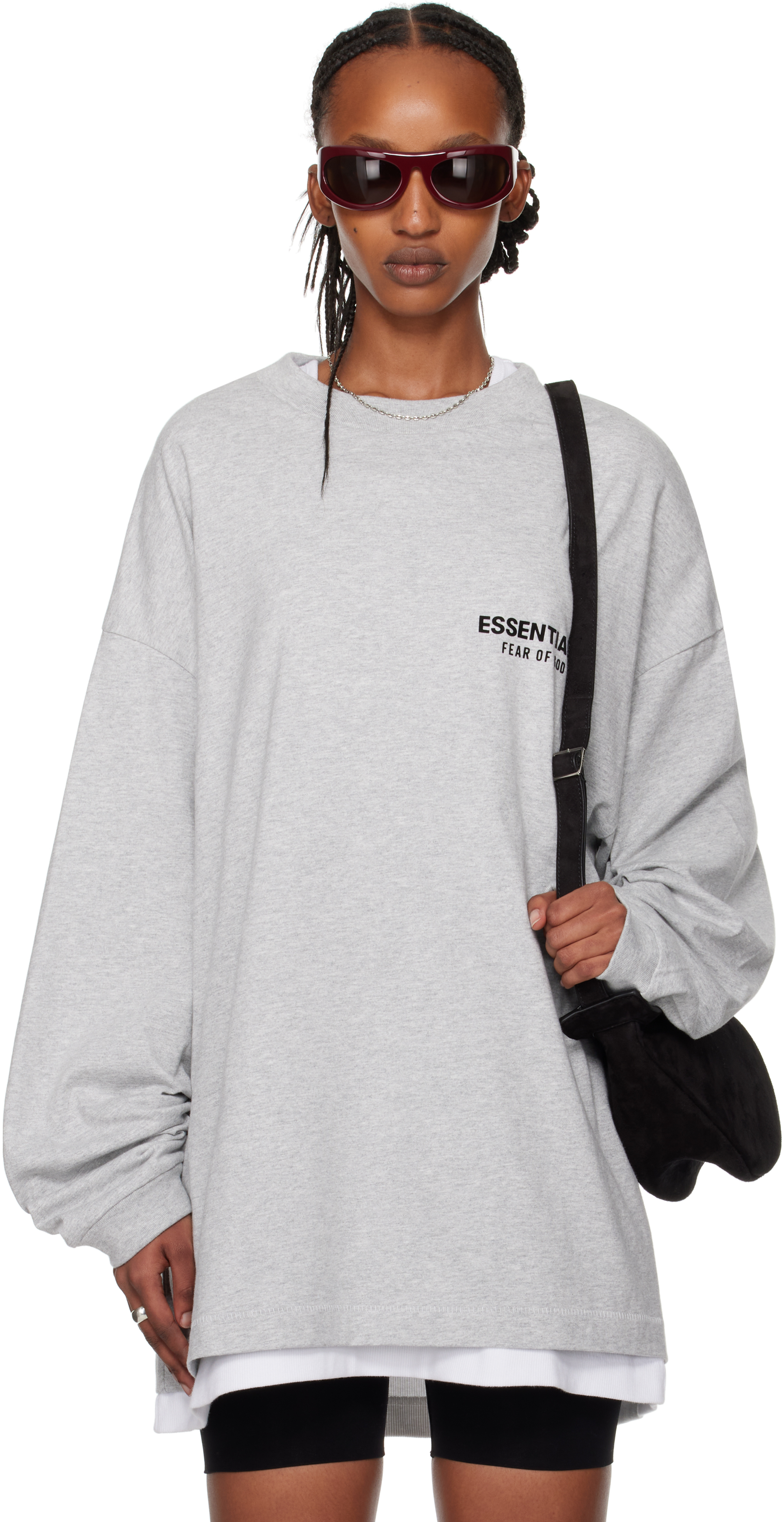 Gray Jersey Long Sleeve T-shirt