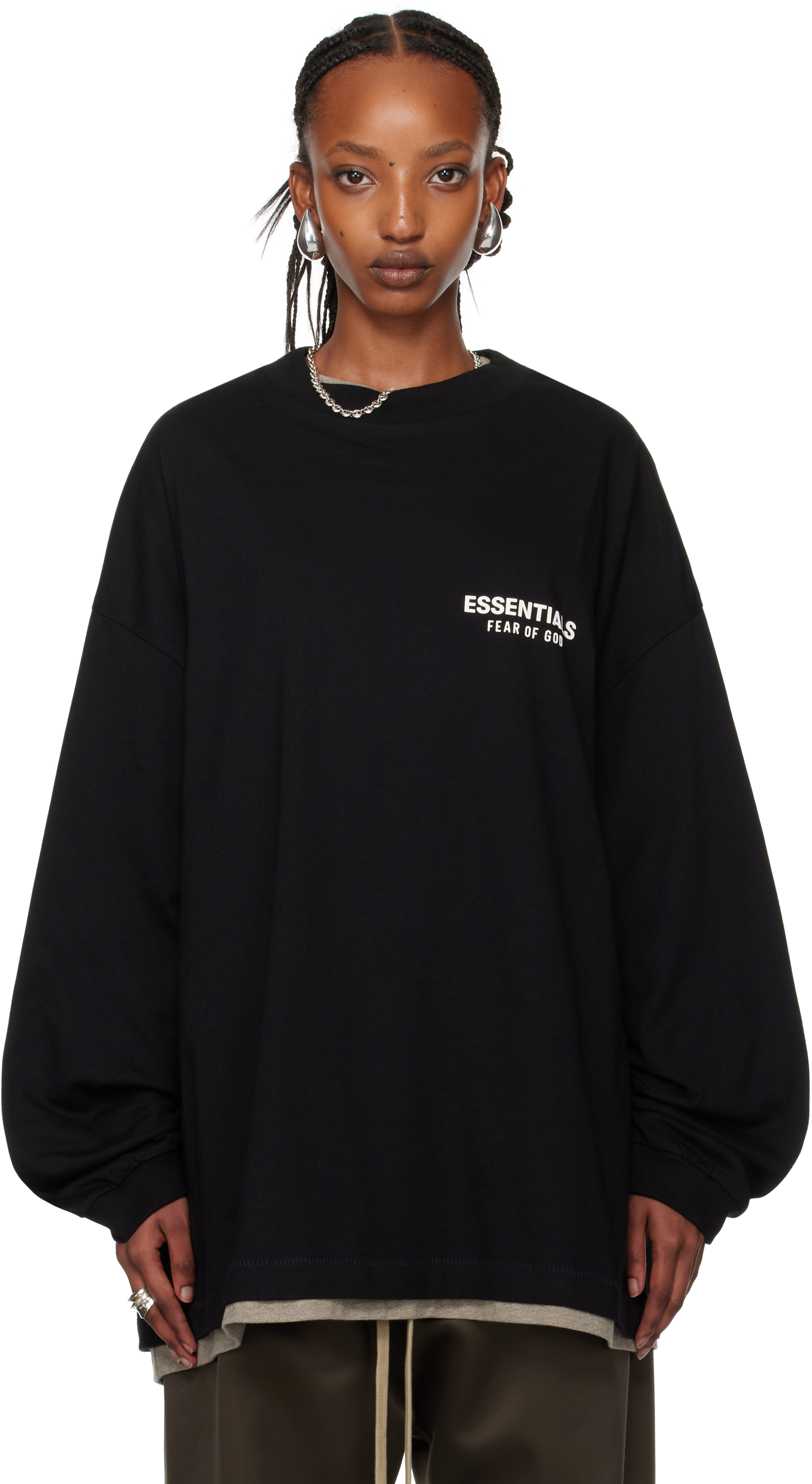 Black Jersey Long Sleeve T-shirt