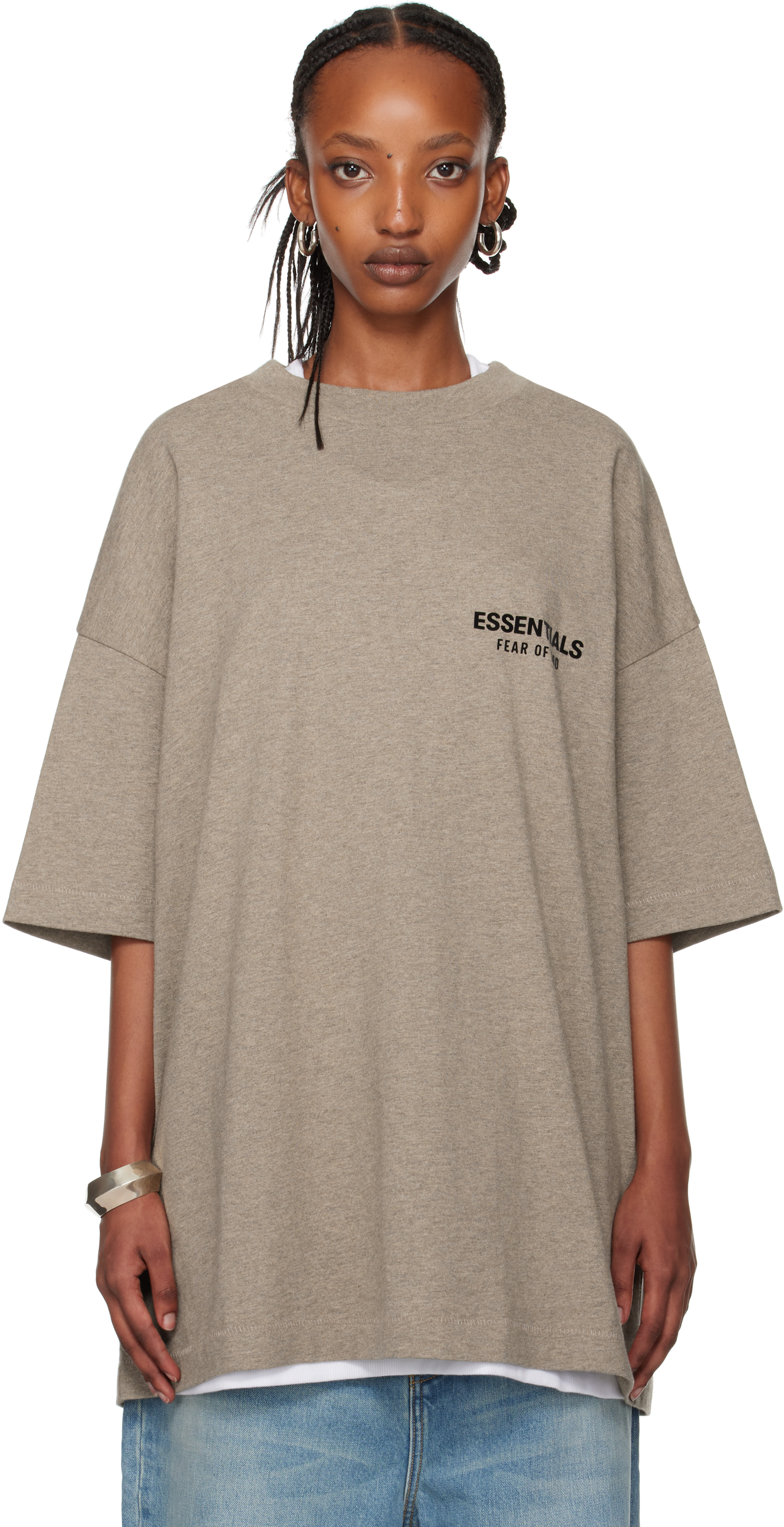 Gray Jersey Crewneck T-shirt